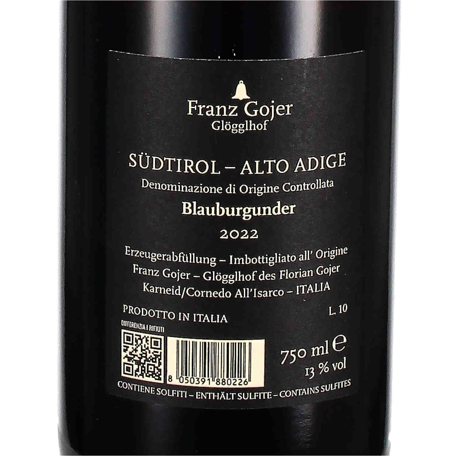 Blauburgunder Südtirol DOC 2022