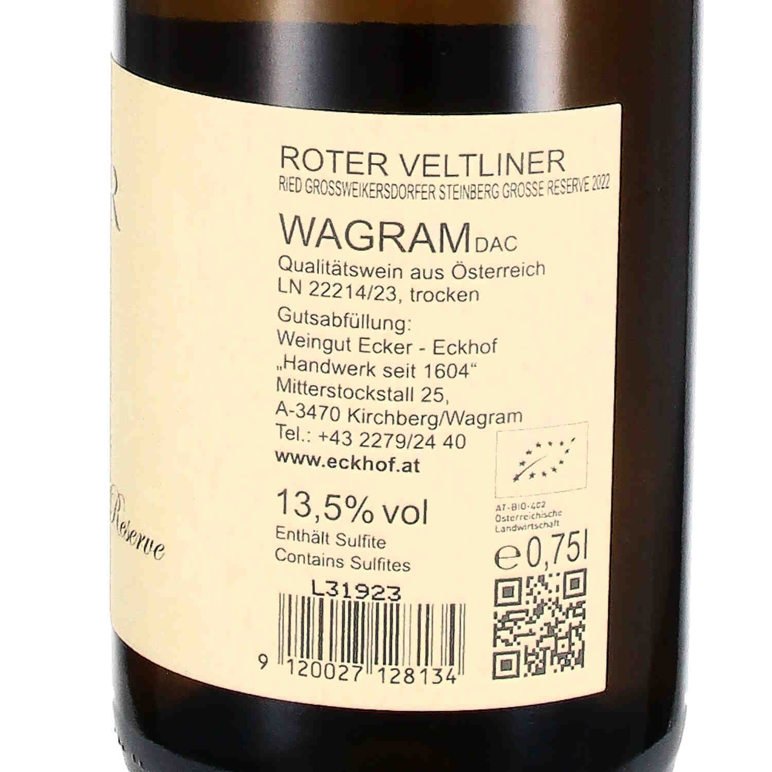 Roter Veltliner Steinberg Grosse Reserve 2022, QW (bio)