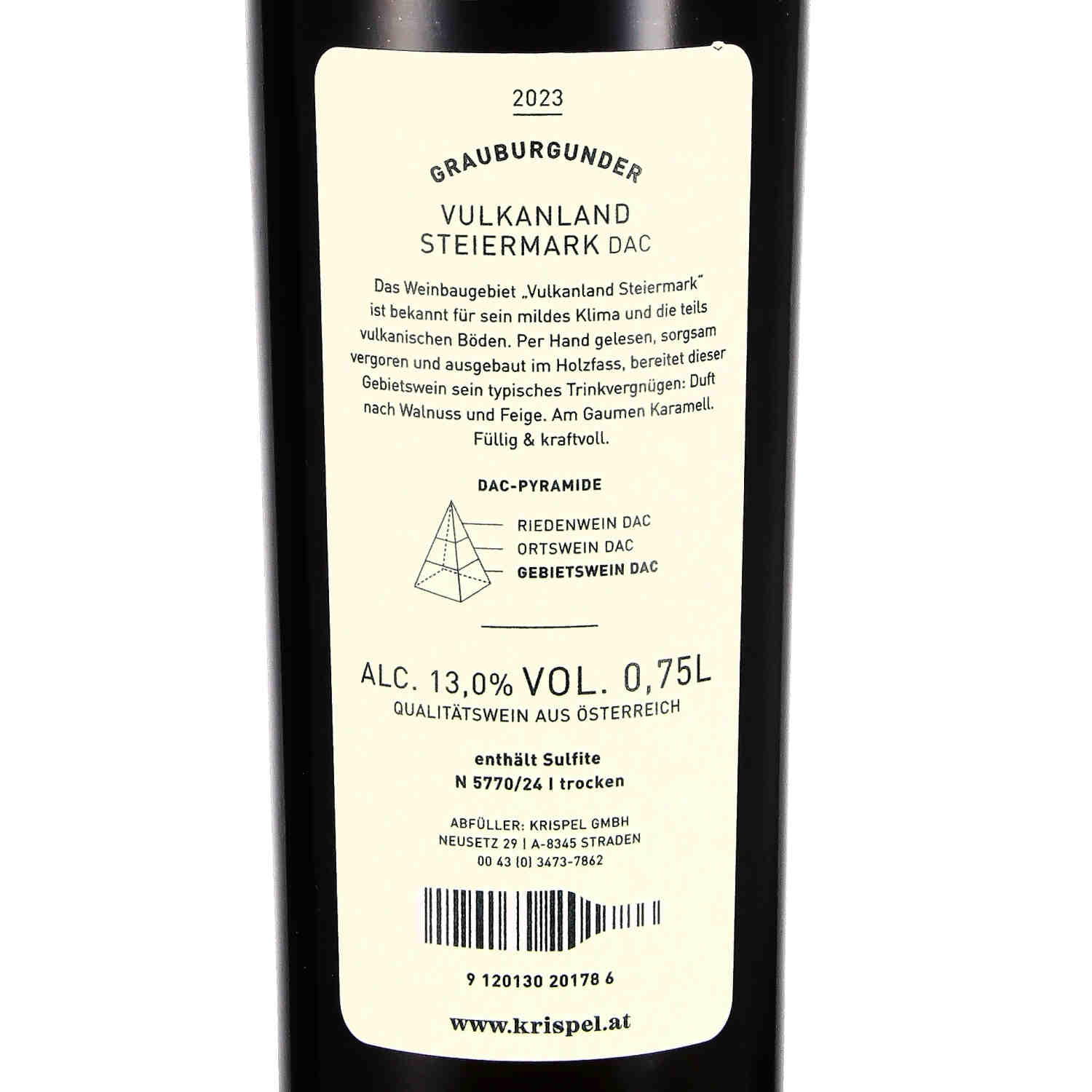 Grauburgunder Vulkanland Steiermark DAC 2023