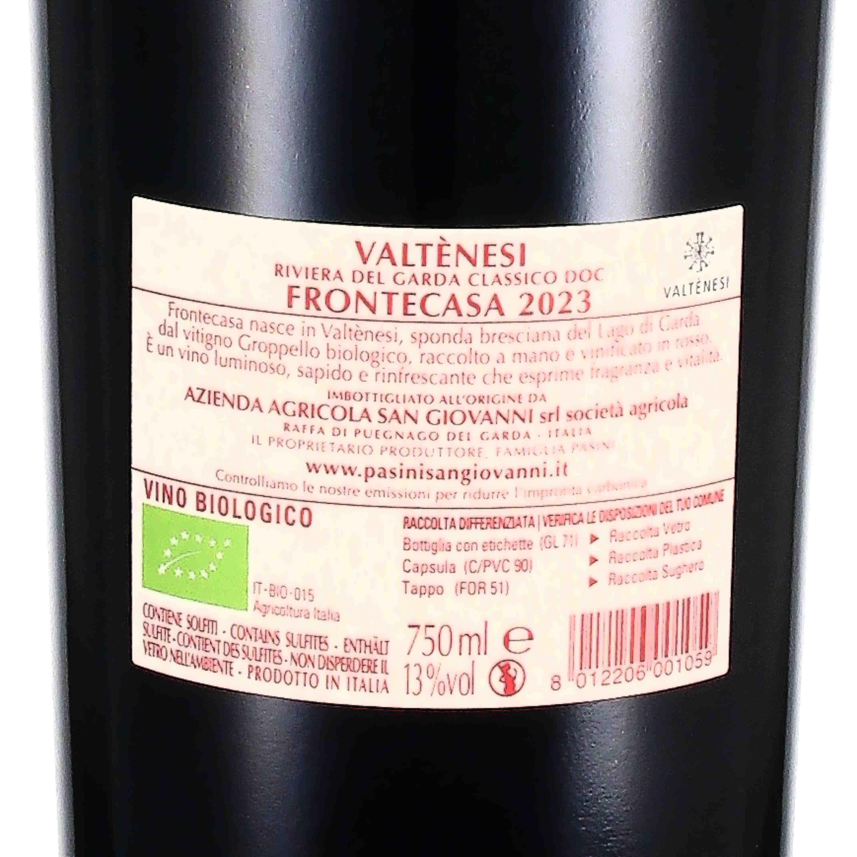 Groppello Garda Classico Valtènesi DOC "Frontecasa" 2023 (bio)