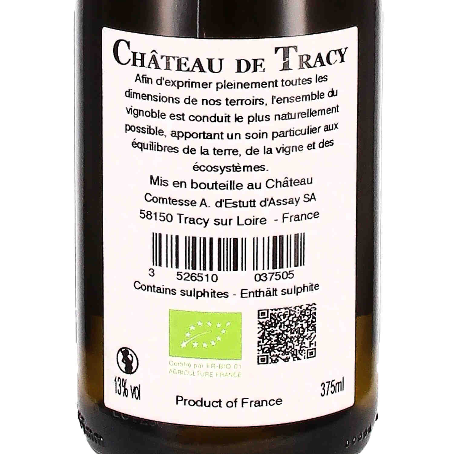 Pouilly Fumé Château de Tracy 2023 AOC halbe Flasche  (bio)