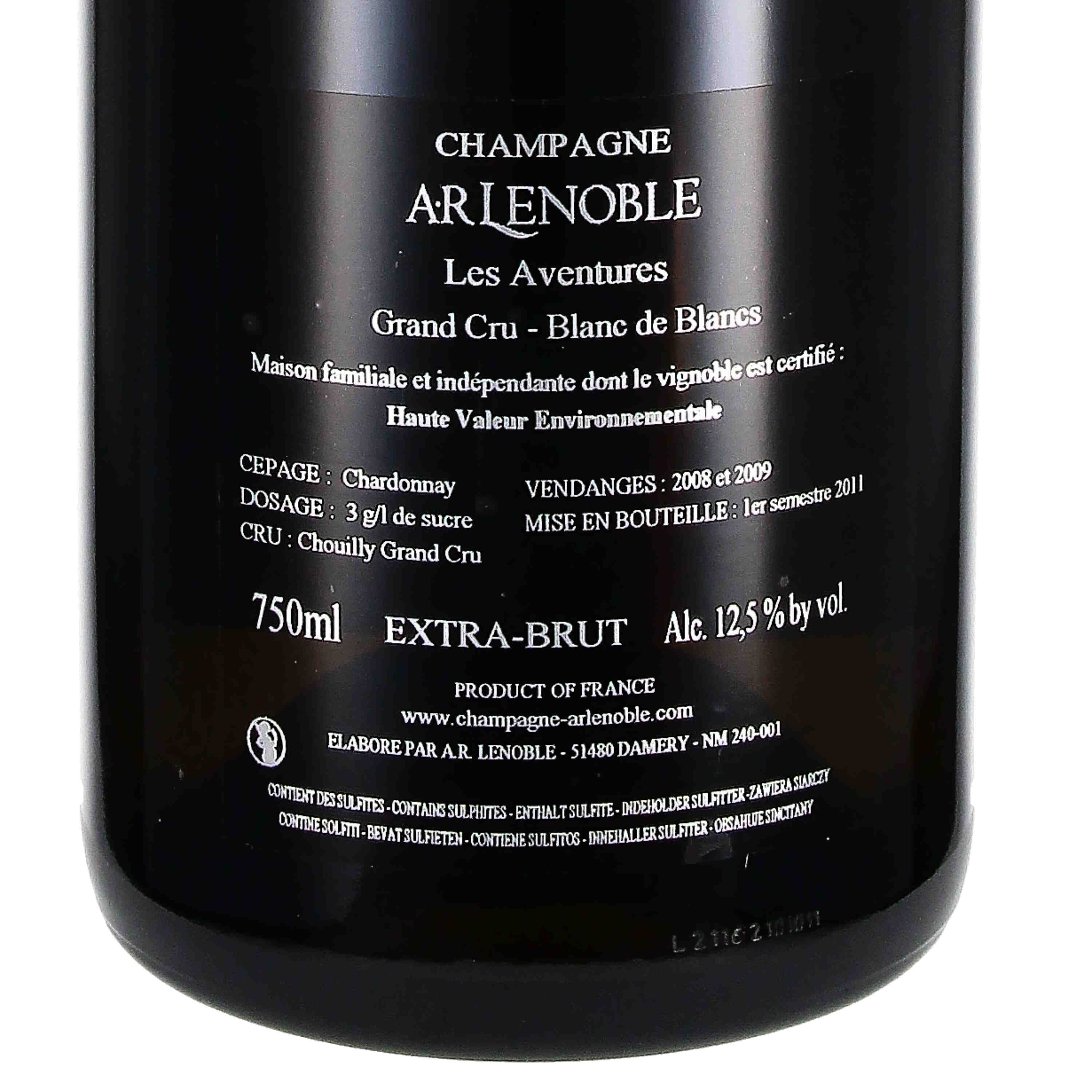 CHAMPAGNE AR LENOBLE Les Aventures Grand Cru Chouilly Blanc de Blancs  in GePa