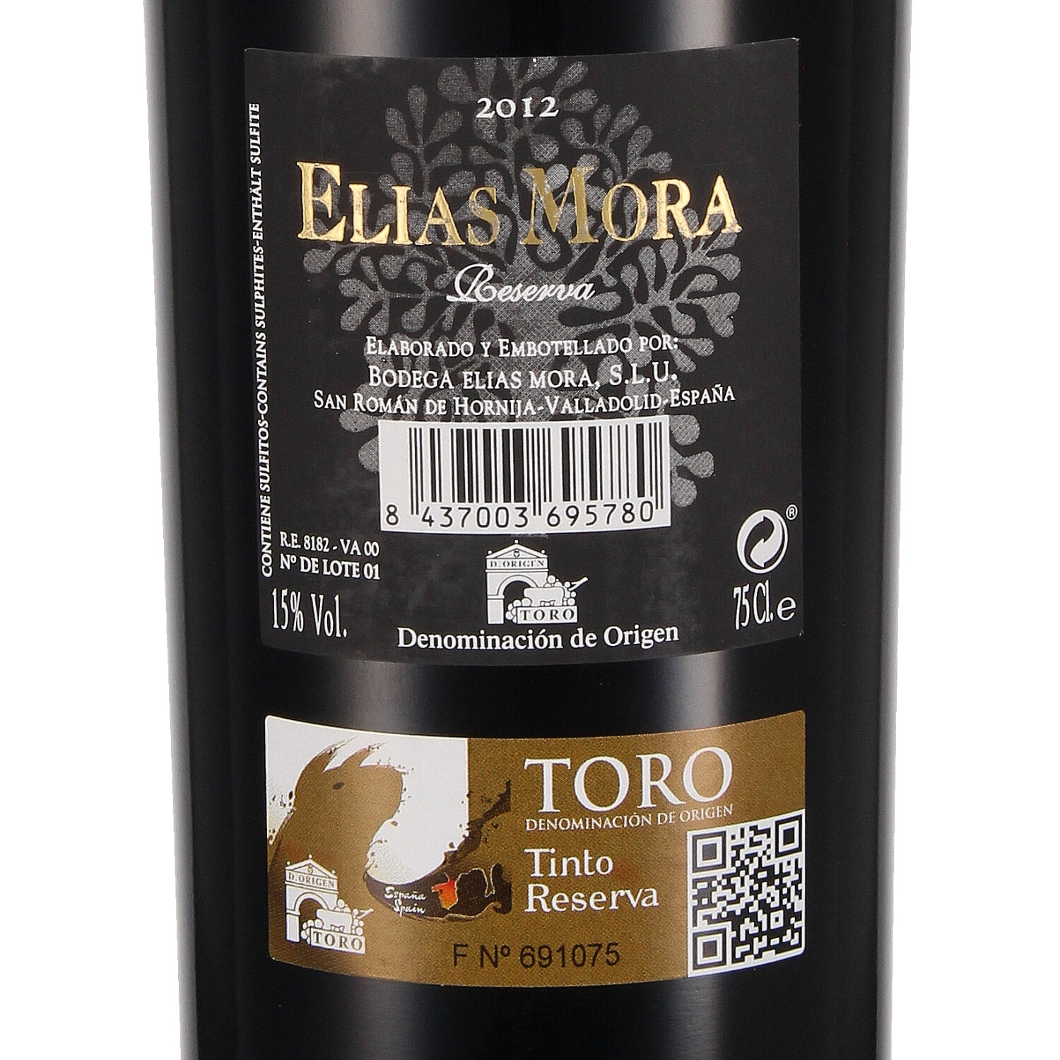 Elias Mora Reserva 2012 Toro D. O.