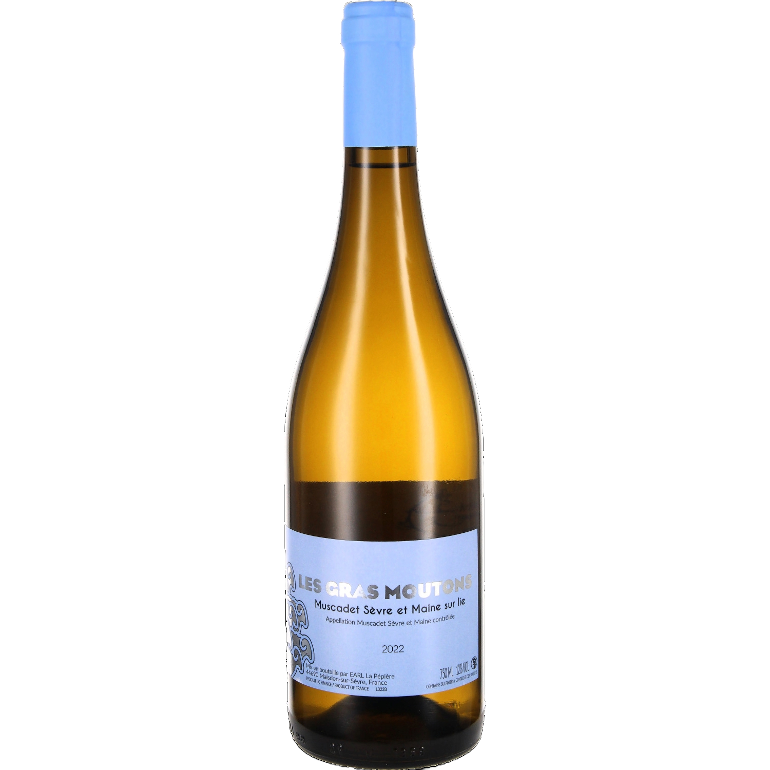 Muscadet Sèvre et Maine AOC sur lie Les Gras Moutons 2022 (bio)