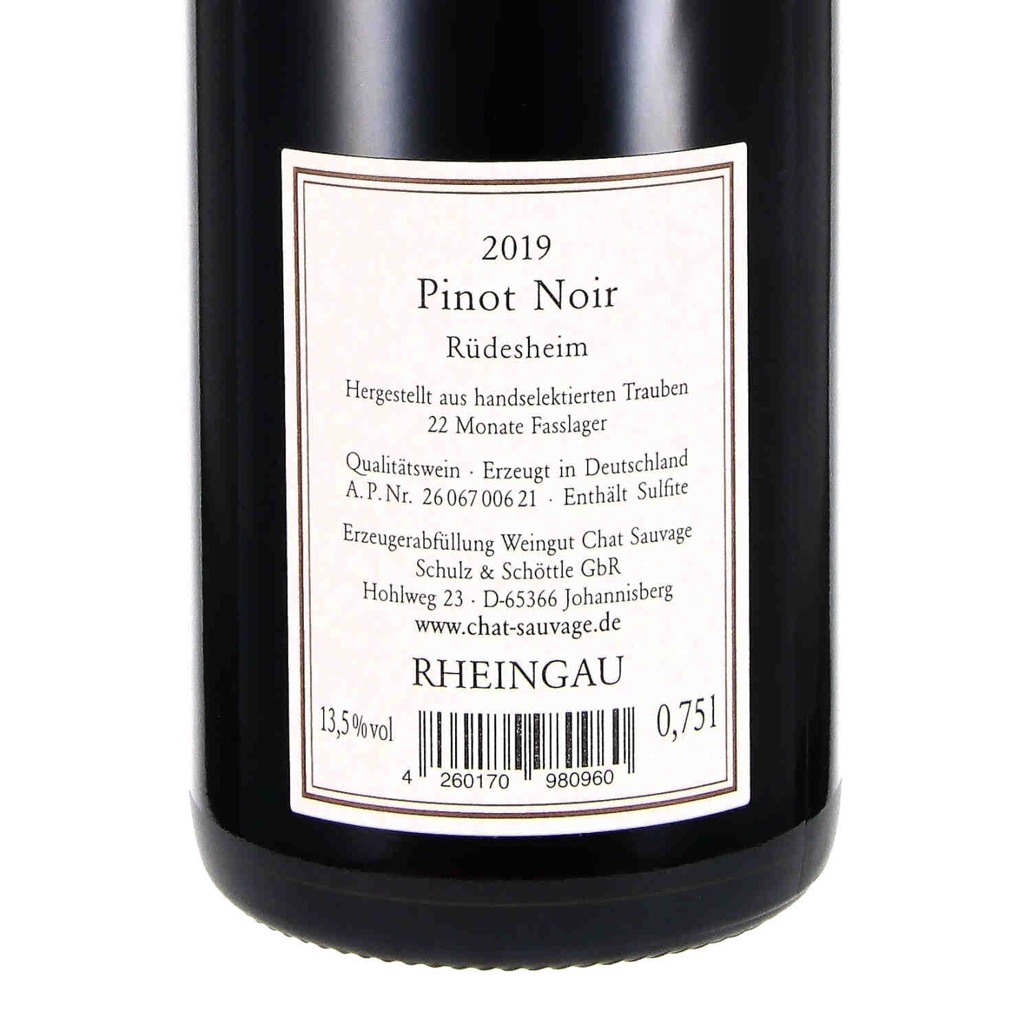Pinot Noir Rüdesheim 2019, QW