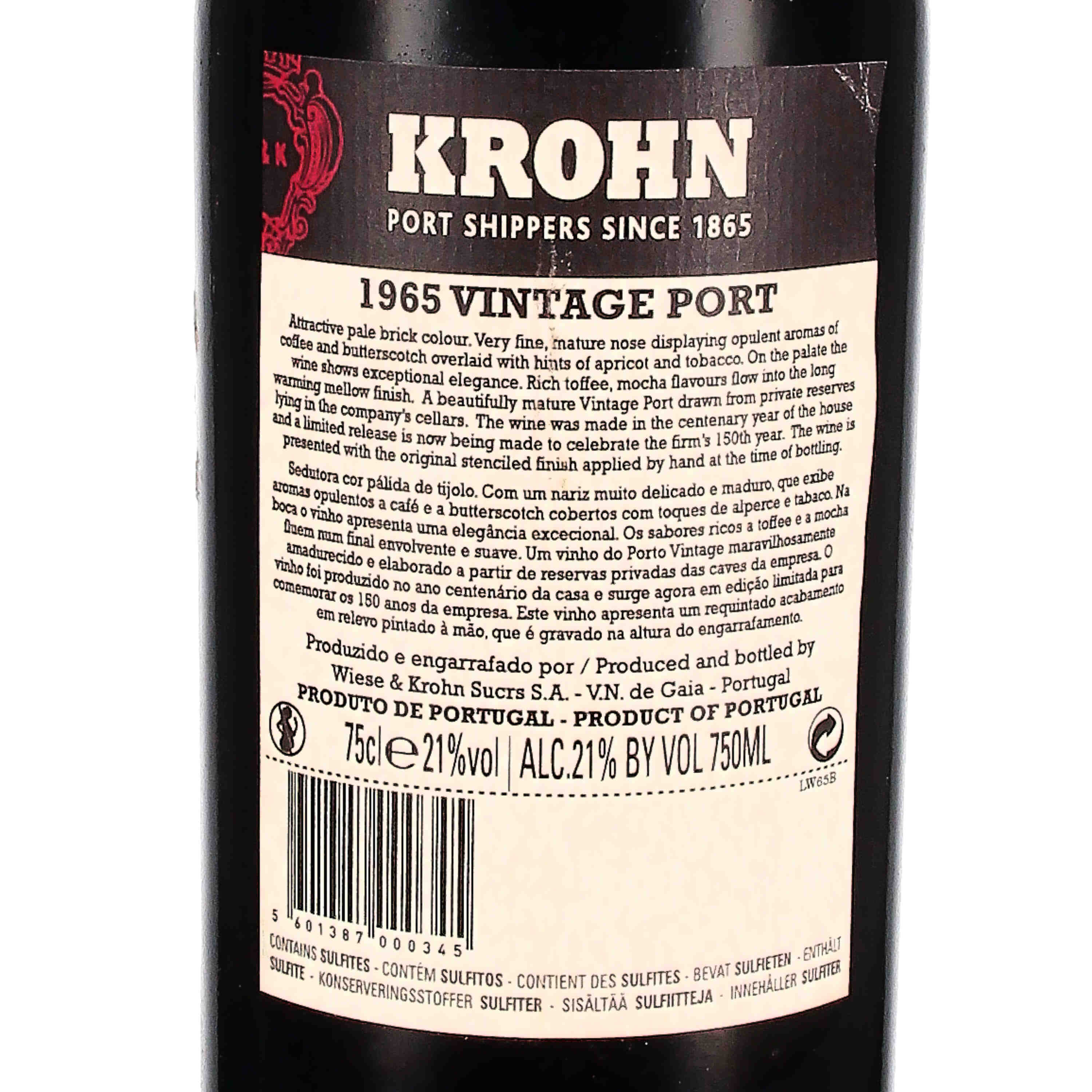 Krohn Vintage 1965 Port in der OHK, limitiert