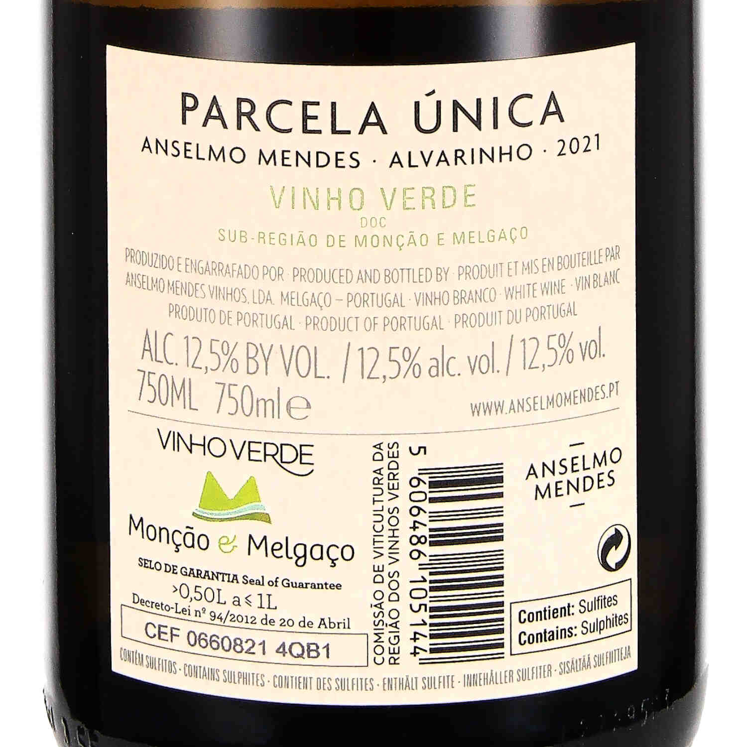 Parcela Única Alvarinho DOC Vinho Verde 2021