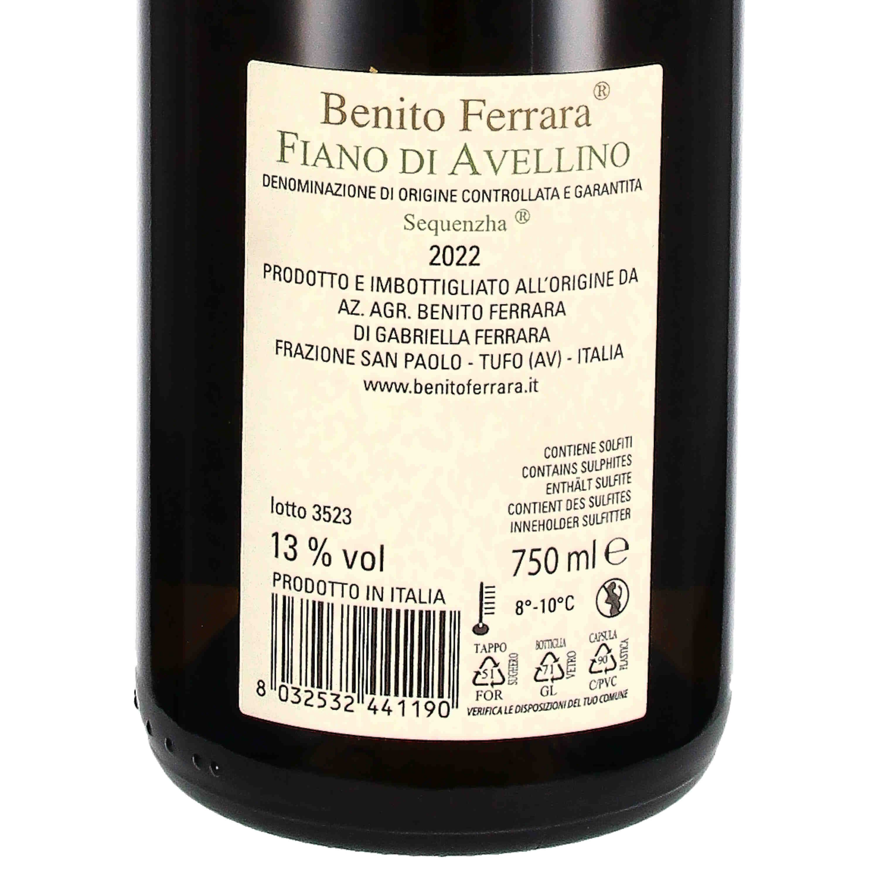 Fiano di Avellino DOCG Sequenzha 2022