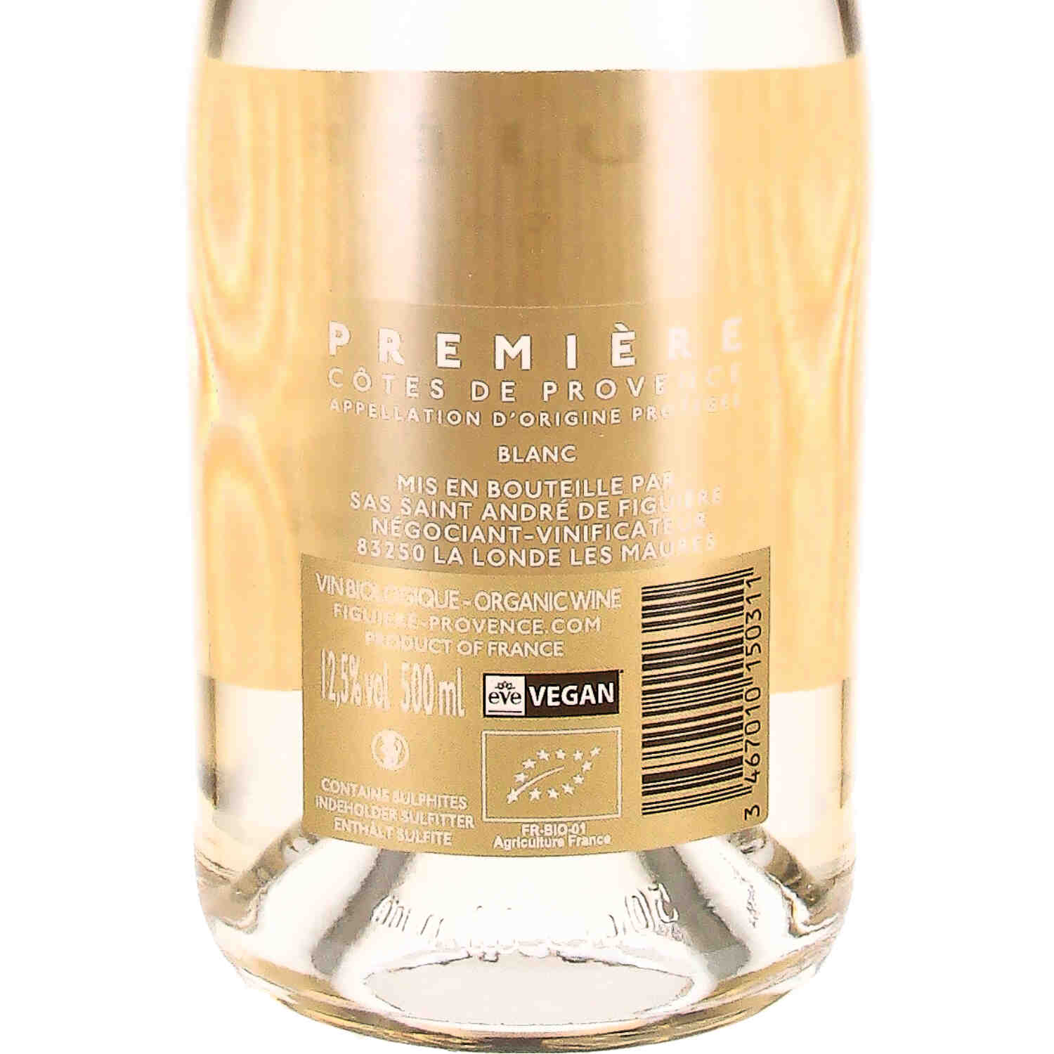 Première de Figuière blanc AOP Côtes de Provence  2023 (bio) - halber Liter