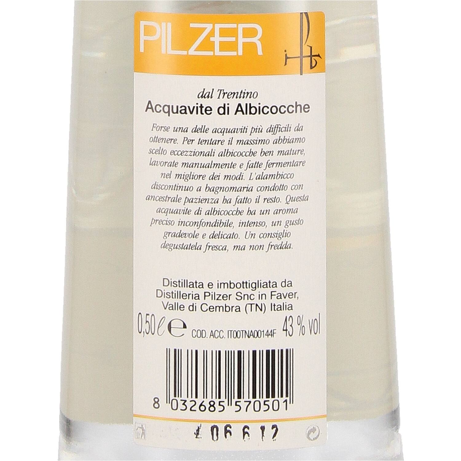 Acquavite di Albicocche, 43% Vol. alc.