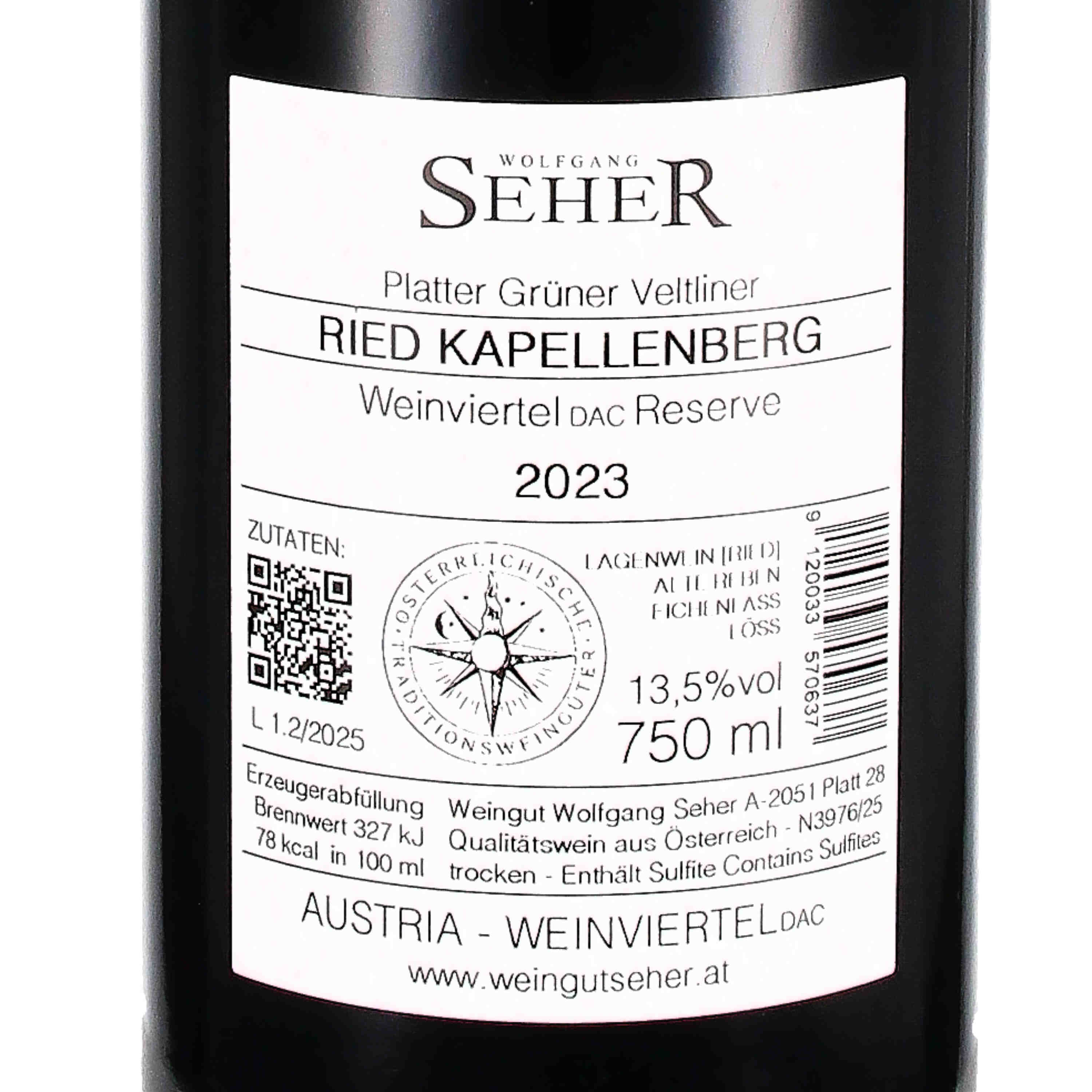 Grüner Veltliner "Kapellenberg" Weinviertel DAC Reserve 2023