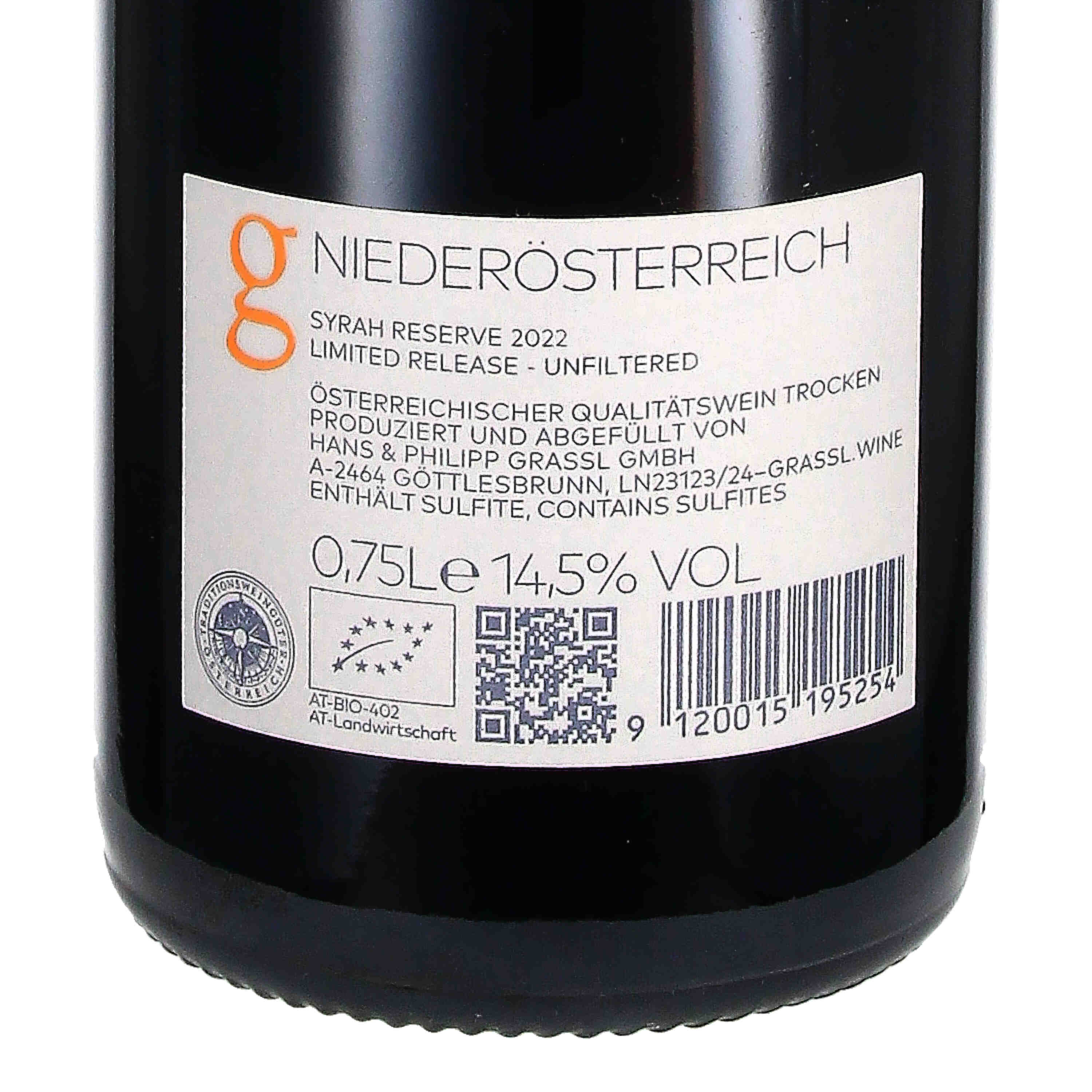 Syrah Reserve 2022, Qw (bio)