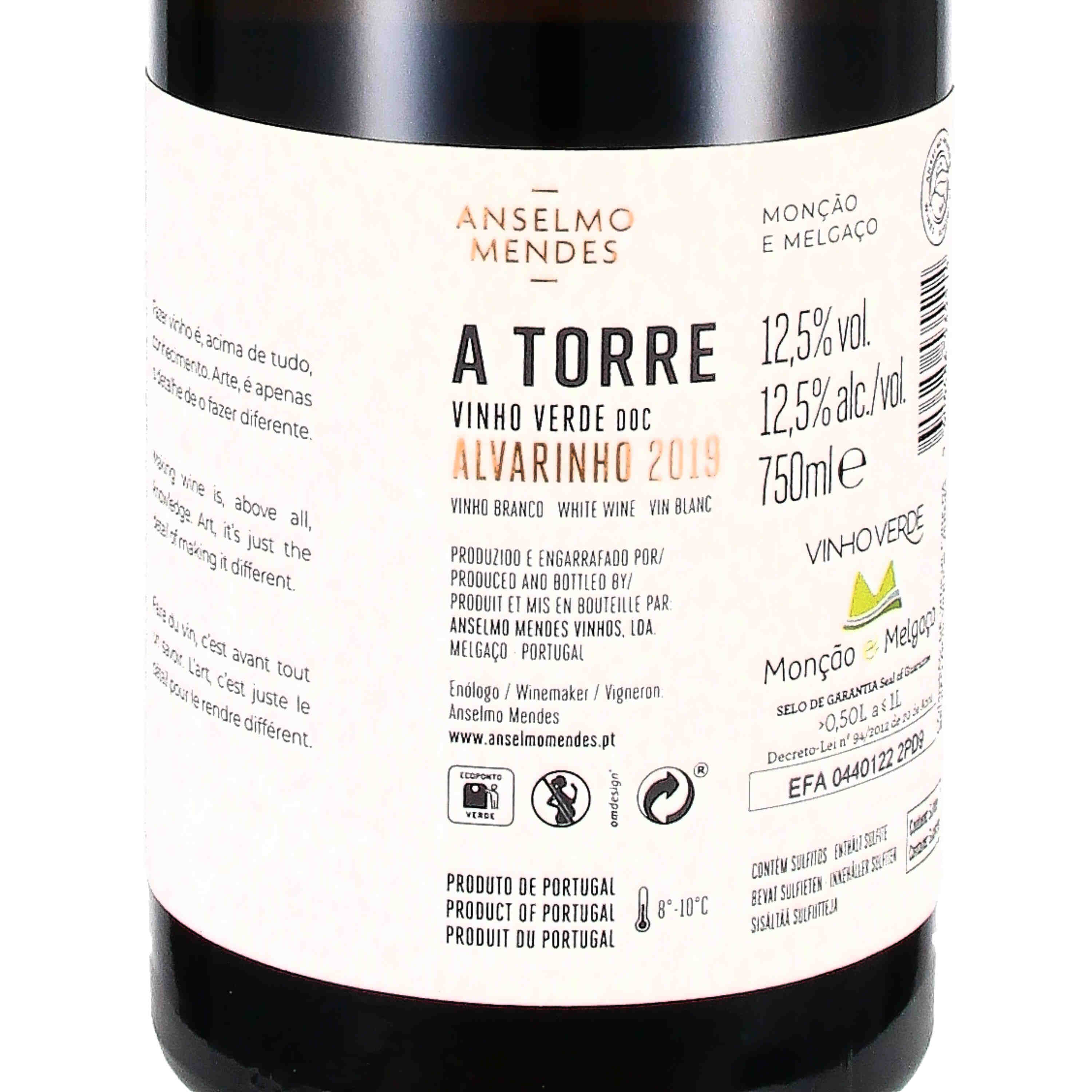 "A Torre" Alvarinho DOC Vinho Verde 2019