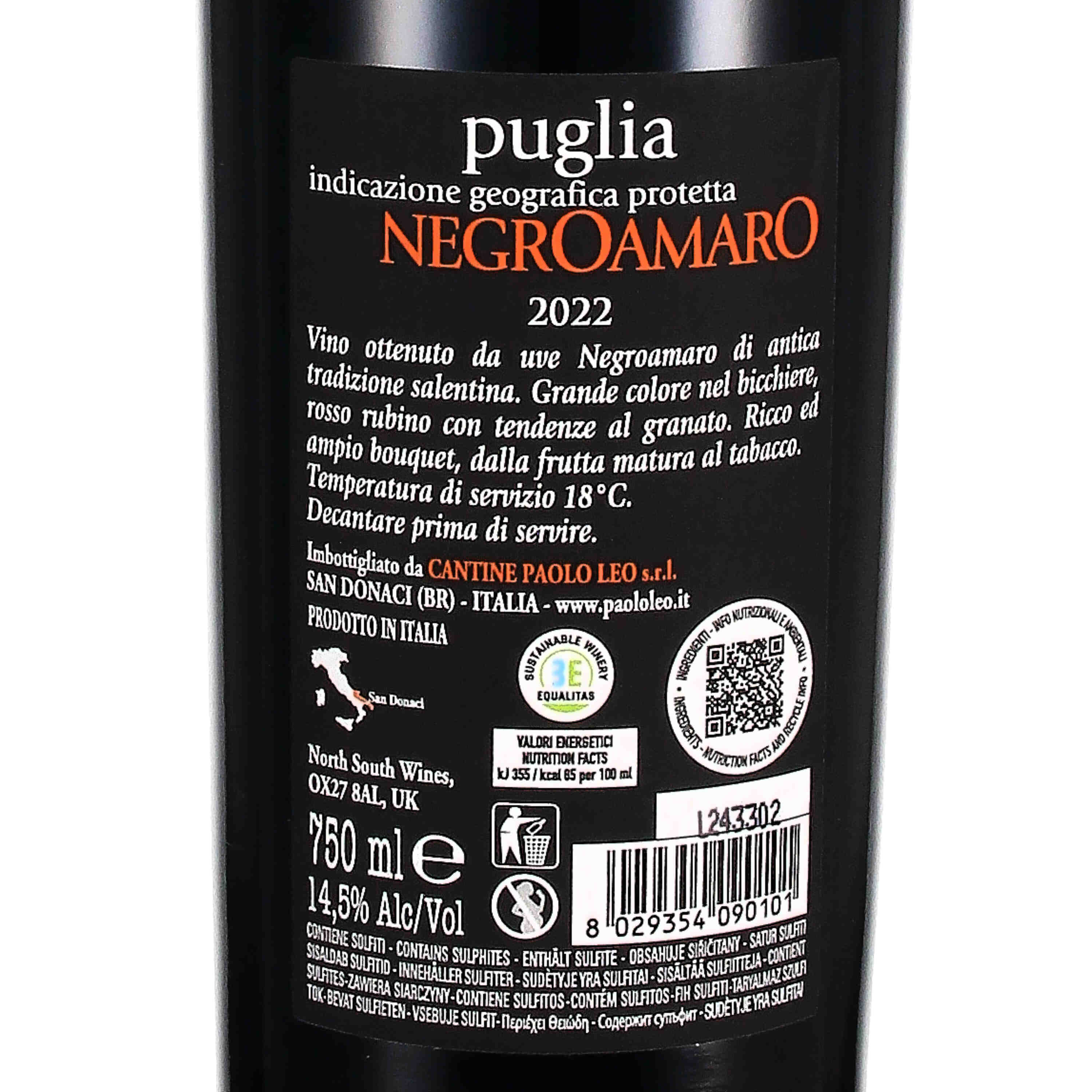 "Orfeo" Negroamaro Puglia IGP 2022