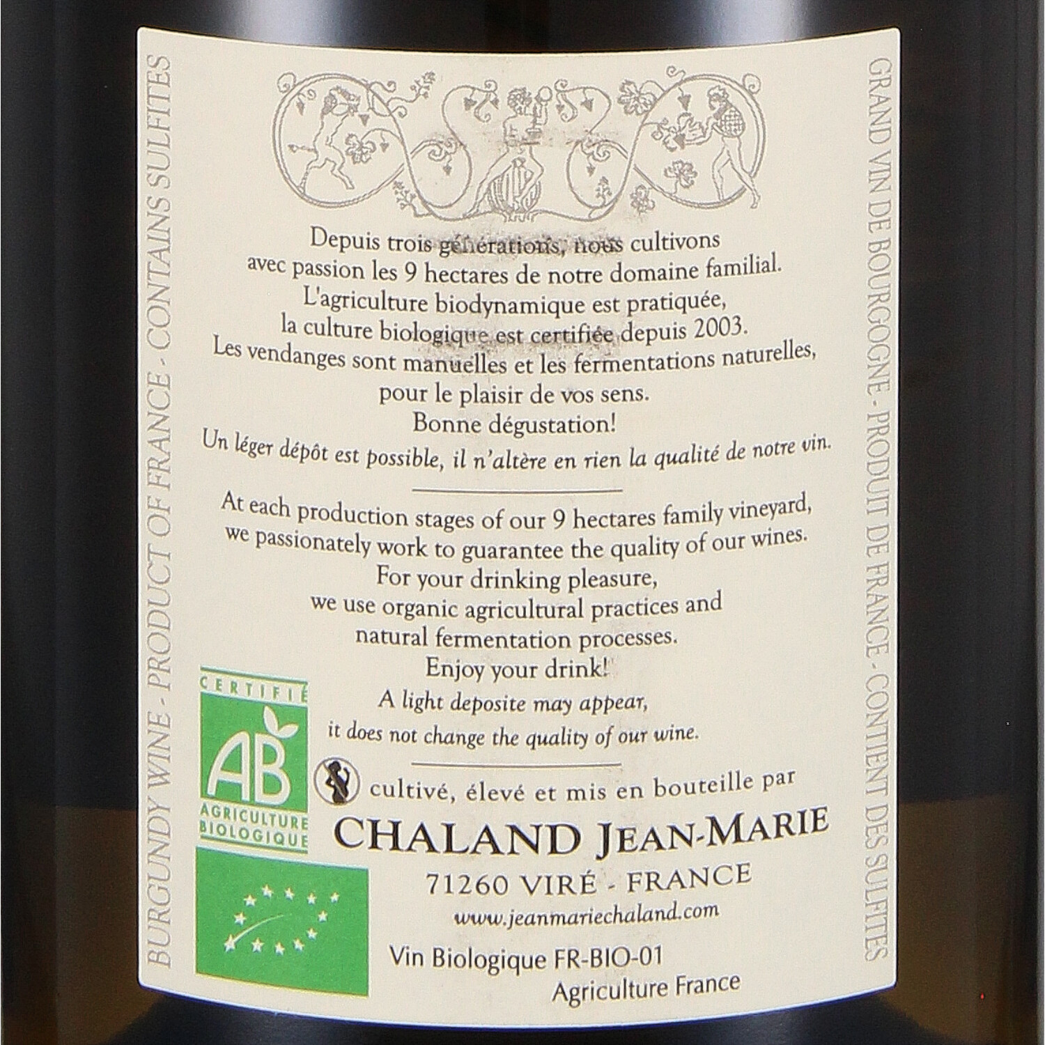 Viré-Clessé AC Thurissey Jean-Marie Chaland 2018 (bio)