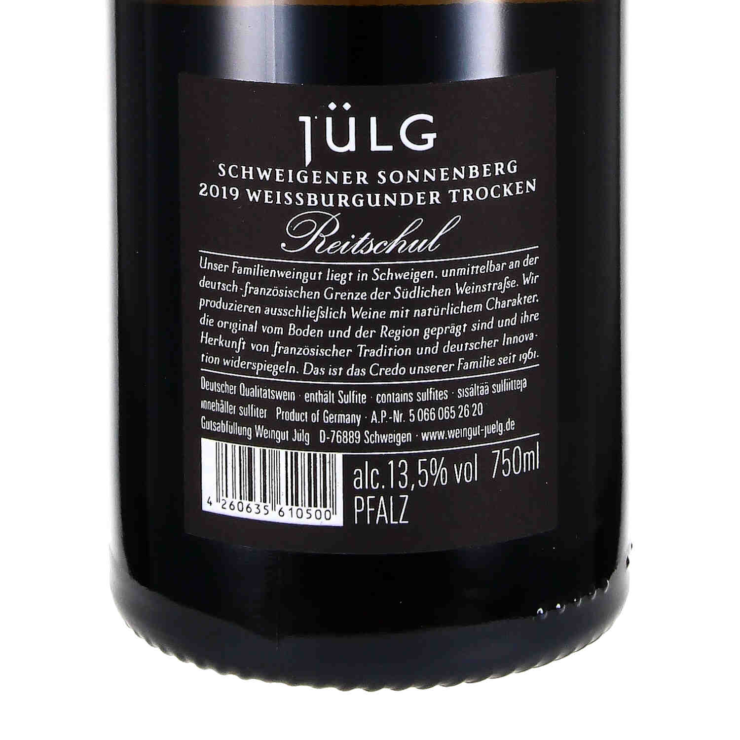 Weissburgunder Reitschul im Sonnenberg 2019, Qw