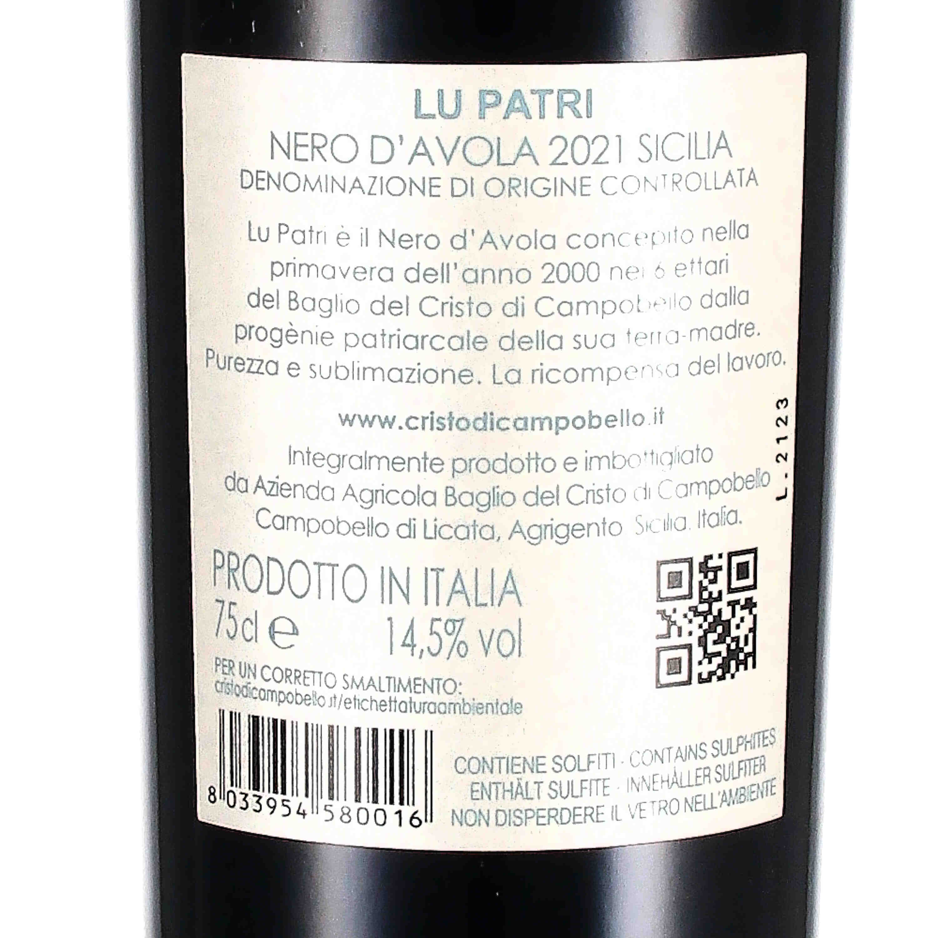 Lu Patri Nero d´Avola DOC Sicilia 2021