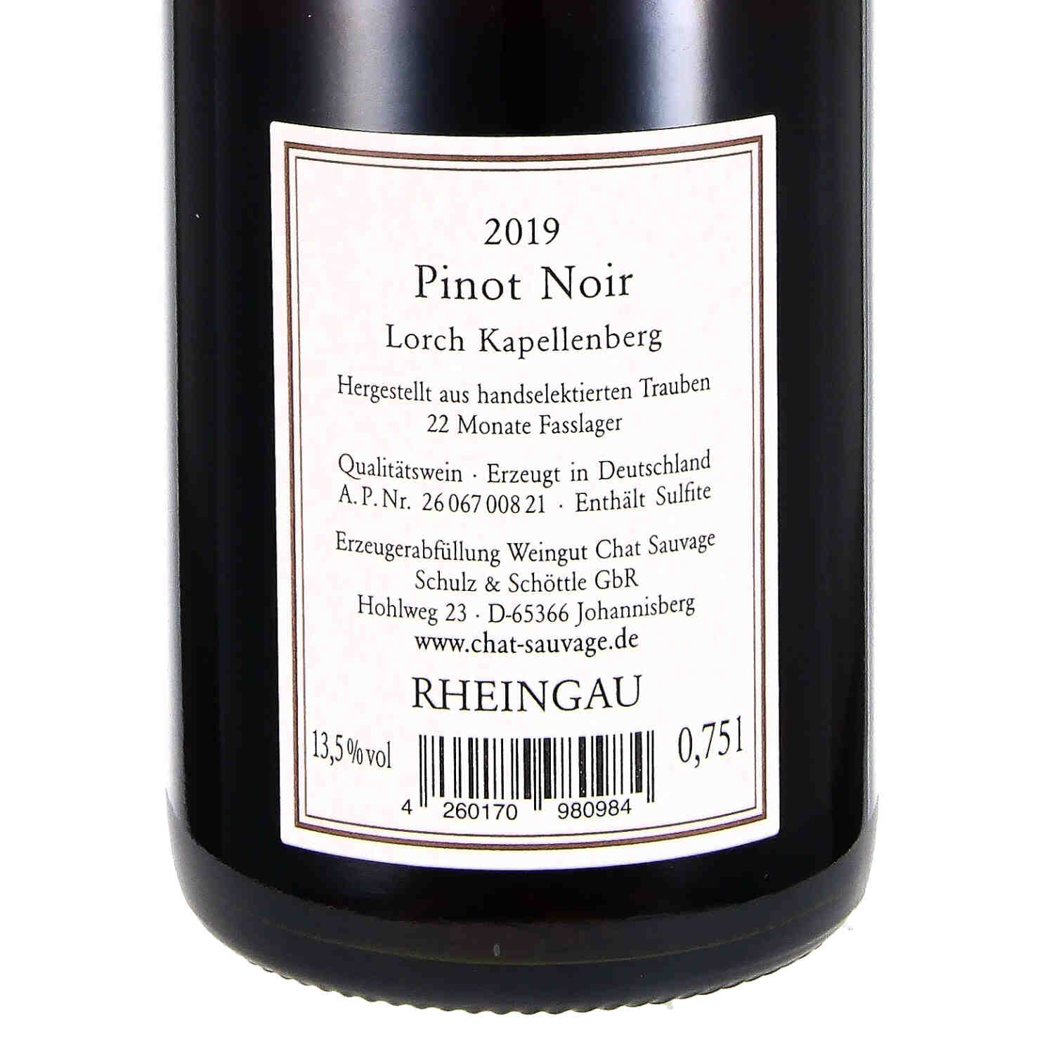 Pinot Noir Lorcher Kapellenberg 2019, Qw