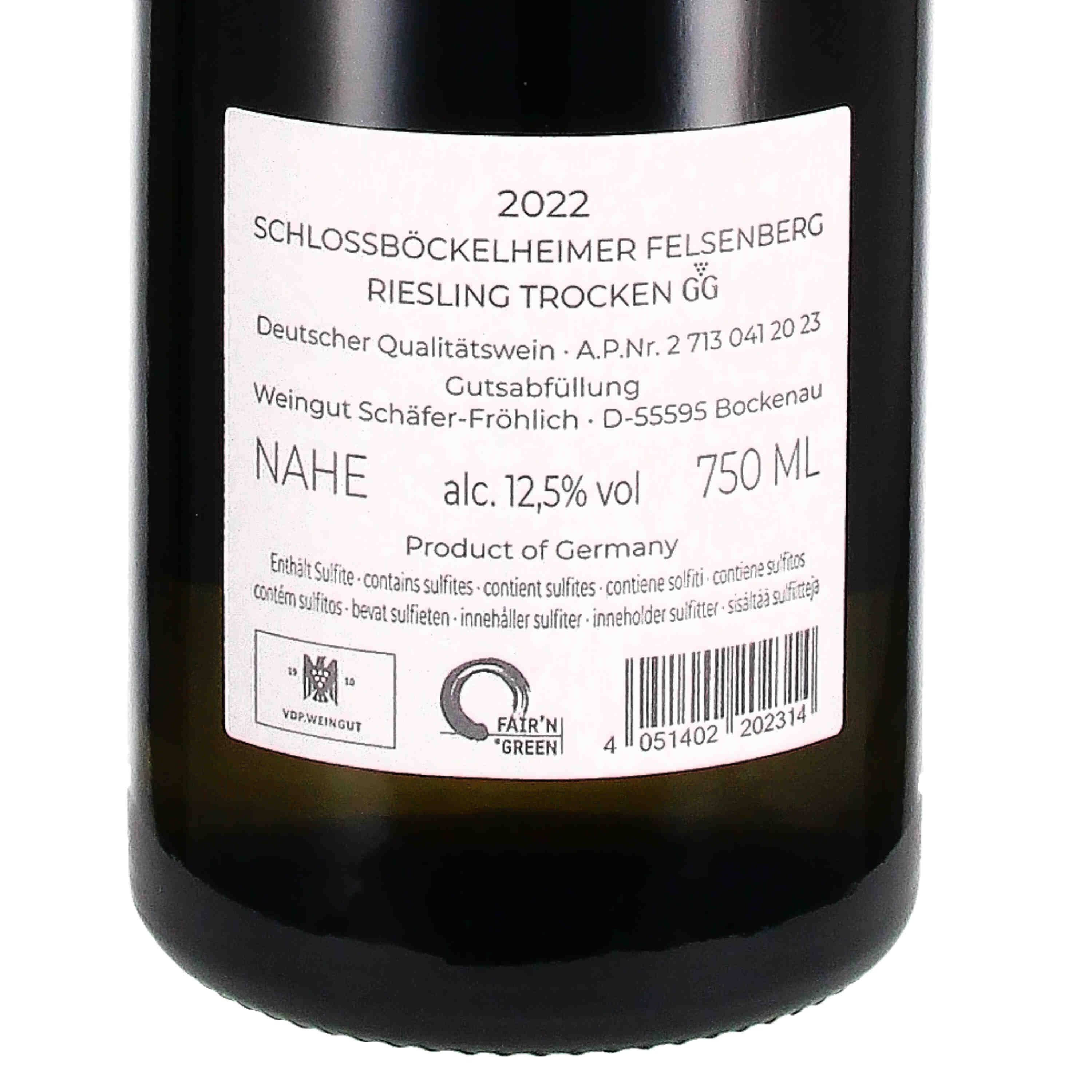 Riesling Felsenberg VDP.Großes Gewächs 2022, Qw