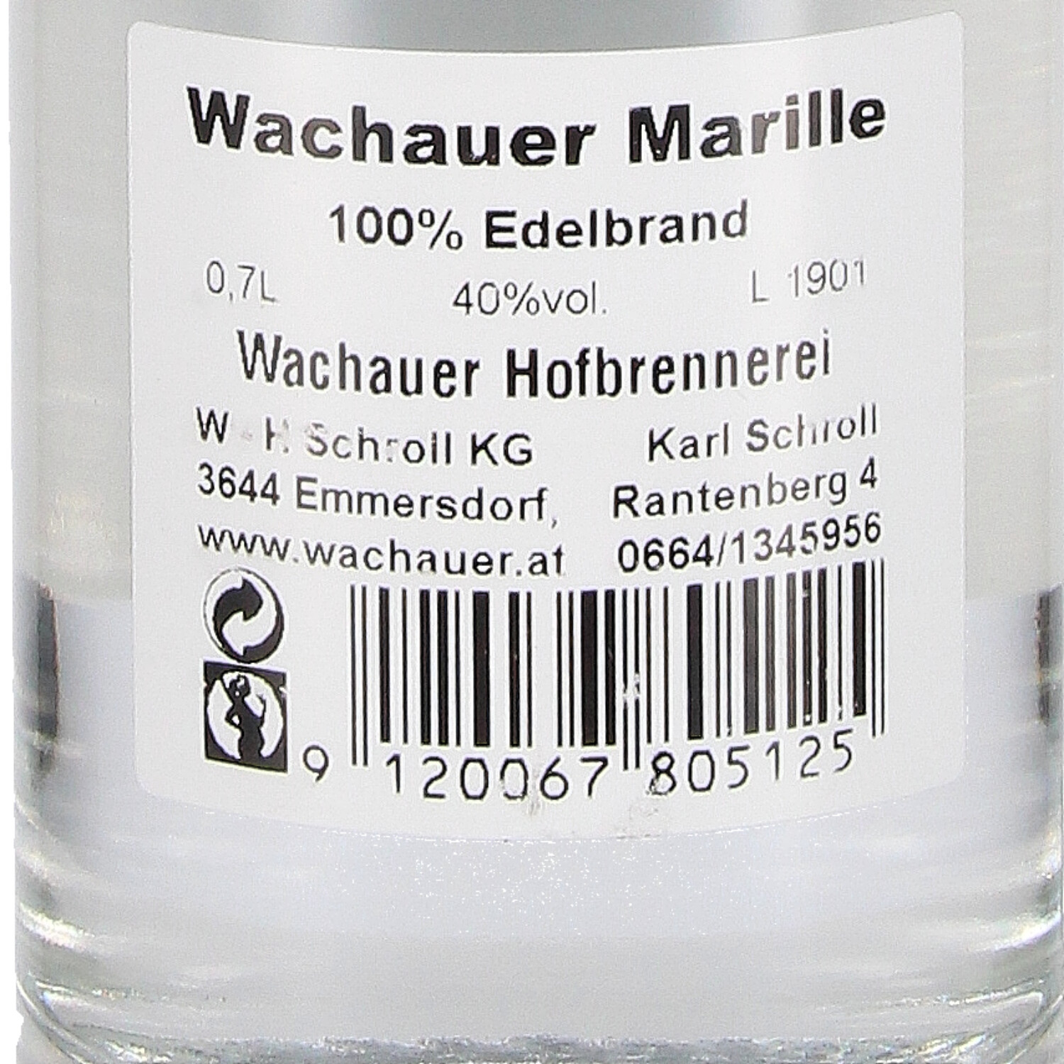 Wachauer Marillen Edelbrand,  40% vol. alc.