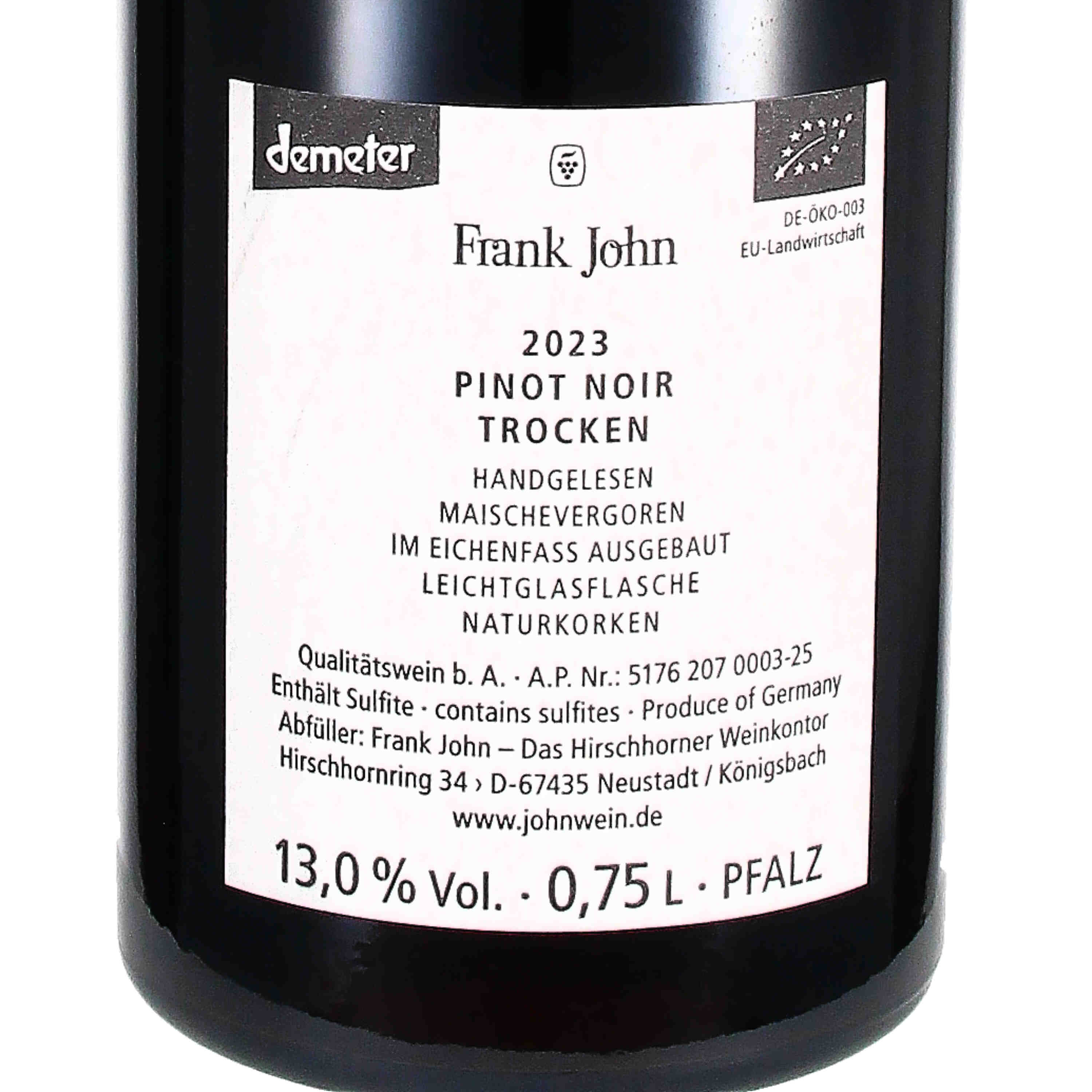 Pinot Noir Kalkstein 2023, QW (bio)