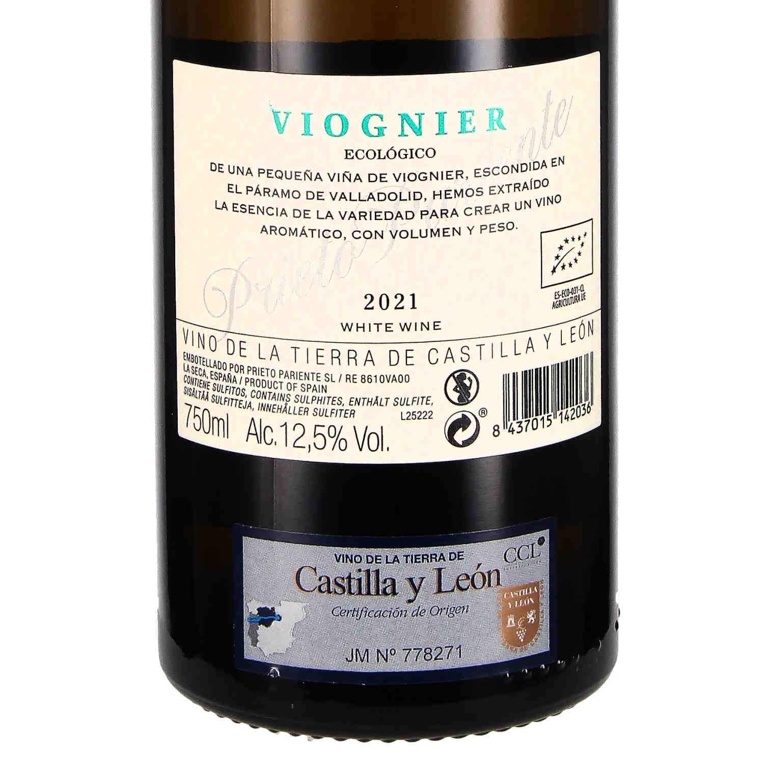 Viognier de Prieto Pariente VdT Castilla y León 2021 (bio)