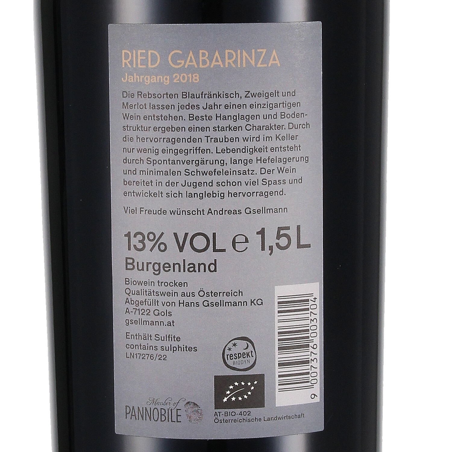 Gabarinza 2018 Magnum, Qw  (bio)