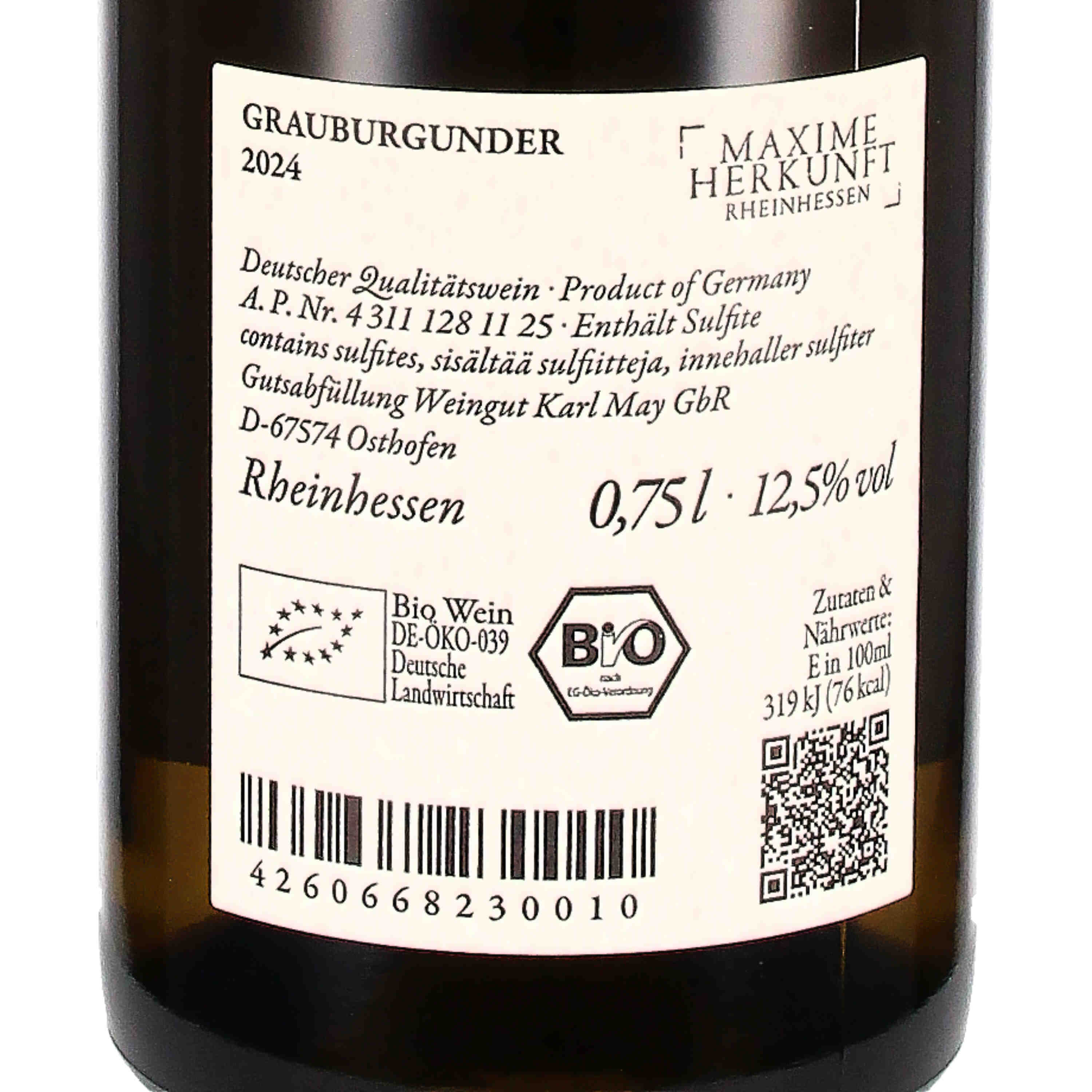 Grauer Burgunder trocken 2024 (bio)