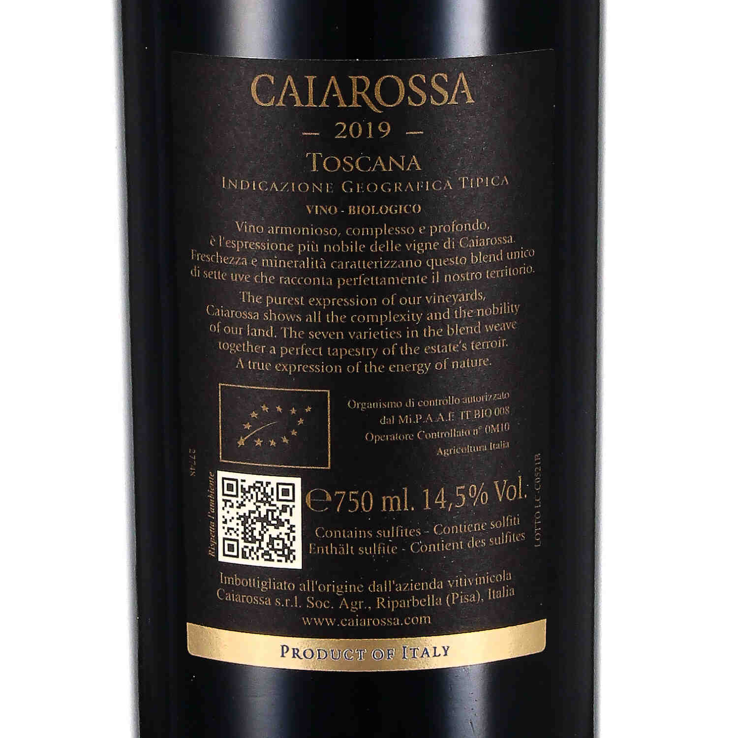 Caiarossa Toscana rosso IGT 2019 (bio)