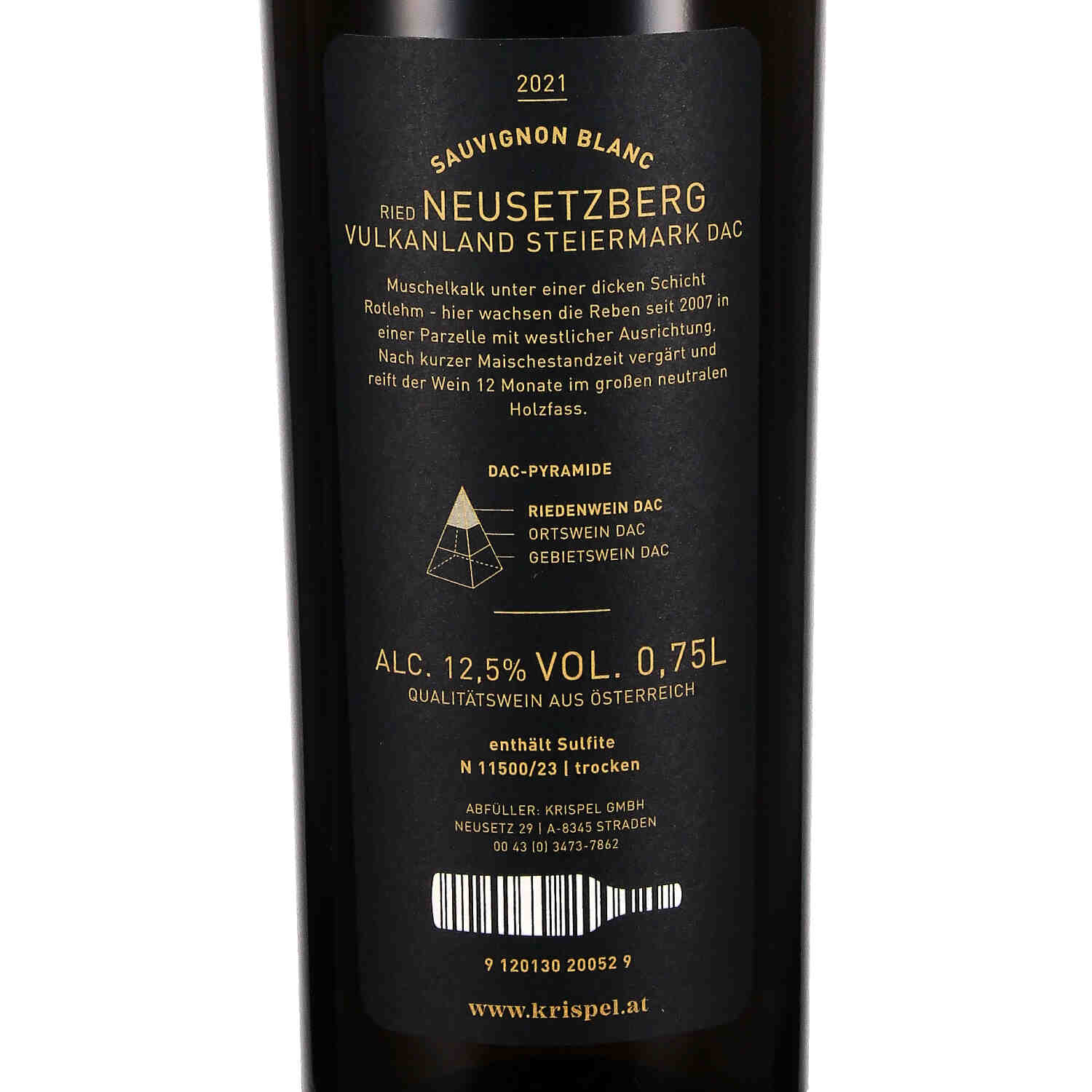 Sauvignon Blanc Ried Neusetzberg Erste Lage Vulkanland Steiermark DAC 2021