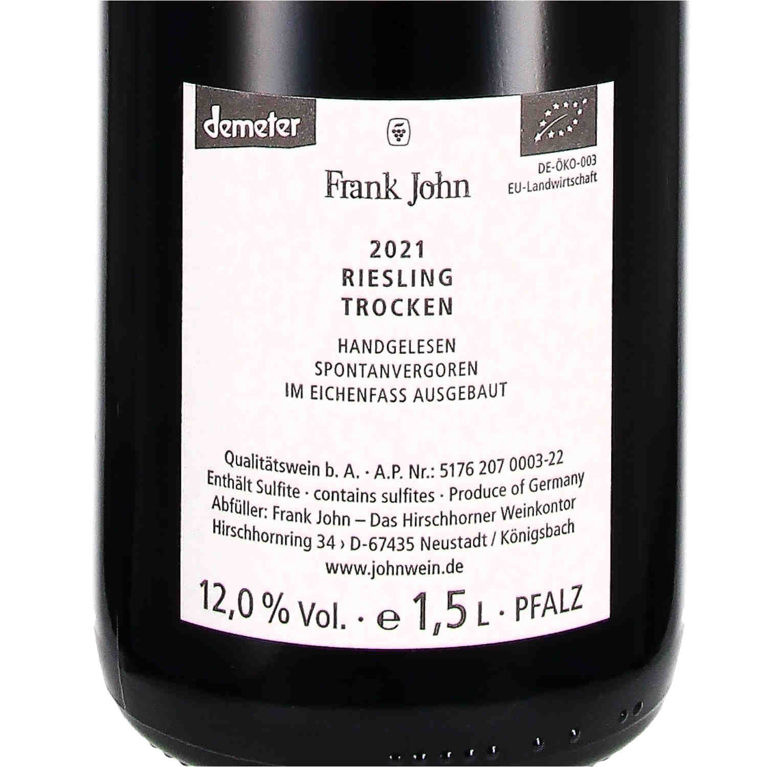 Riesling Buntsandstein 2021 QW (bio) - Magnum