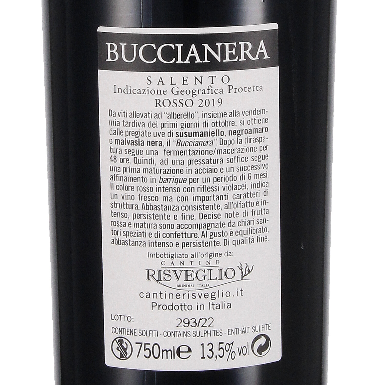 Salento Rosso Buccianera ,  Salento IGP 2019