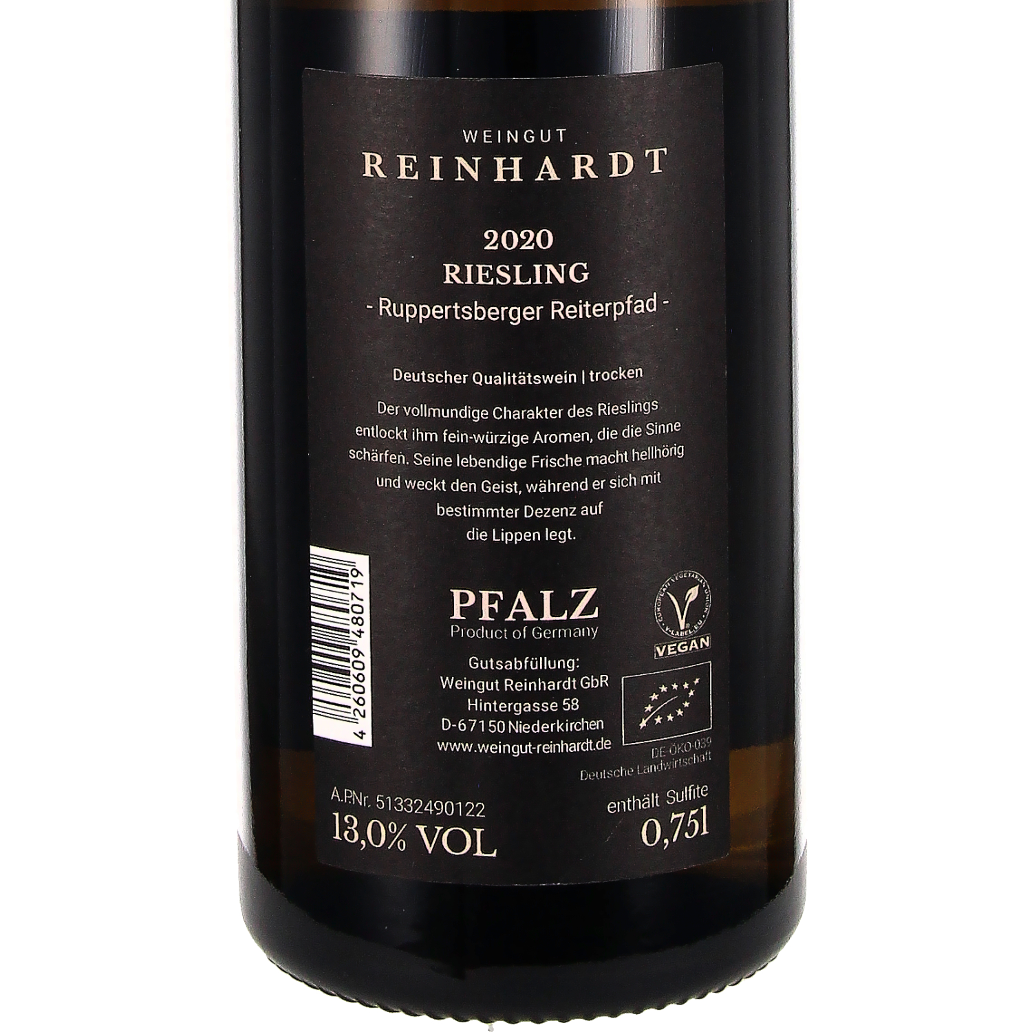 Riesling trocken Ruppertsberger Reiterpfad -Tiefsinn- 2020, QW  (bio)