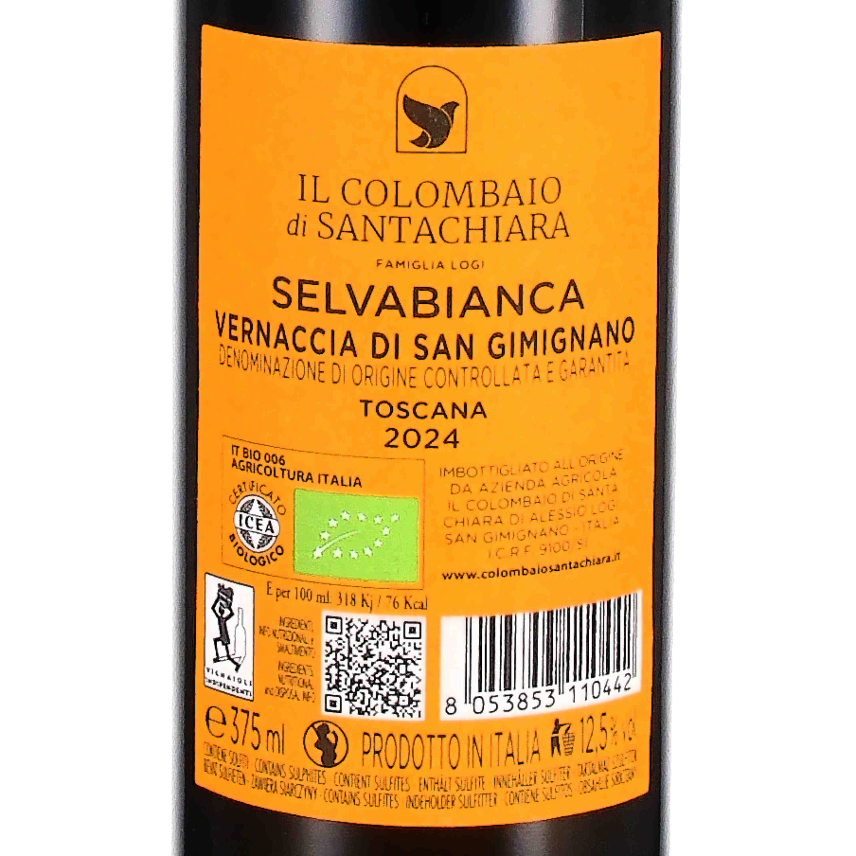 Vernaccia di San Gimignano DOCG "Selvabianca" 2024 - halbe Flasche (bio)
