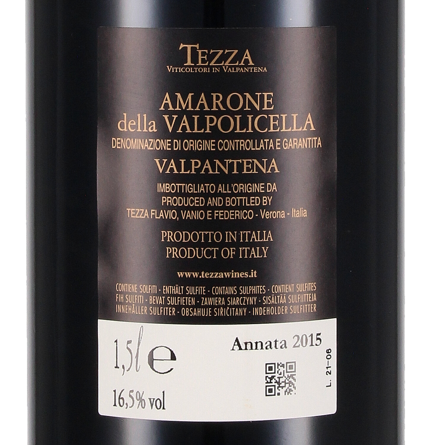Tezza Amarone Valpantena della Valpolicella DOC 2015- OHK