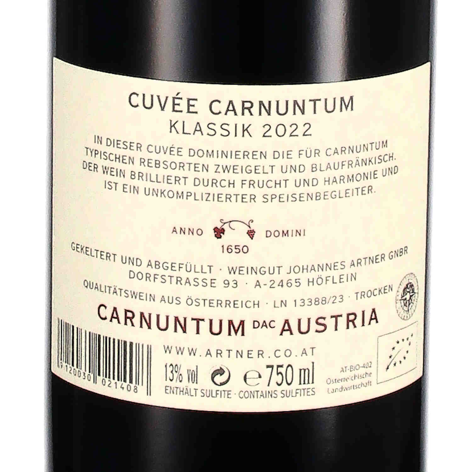 Cuvée Carnuntum DAC Klassik 2022  (bio)