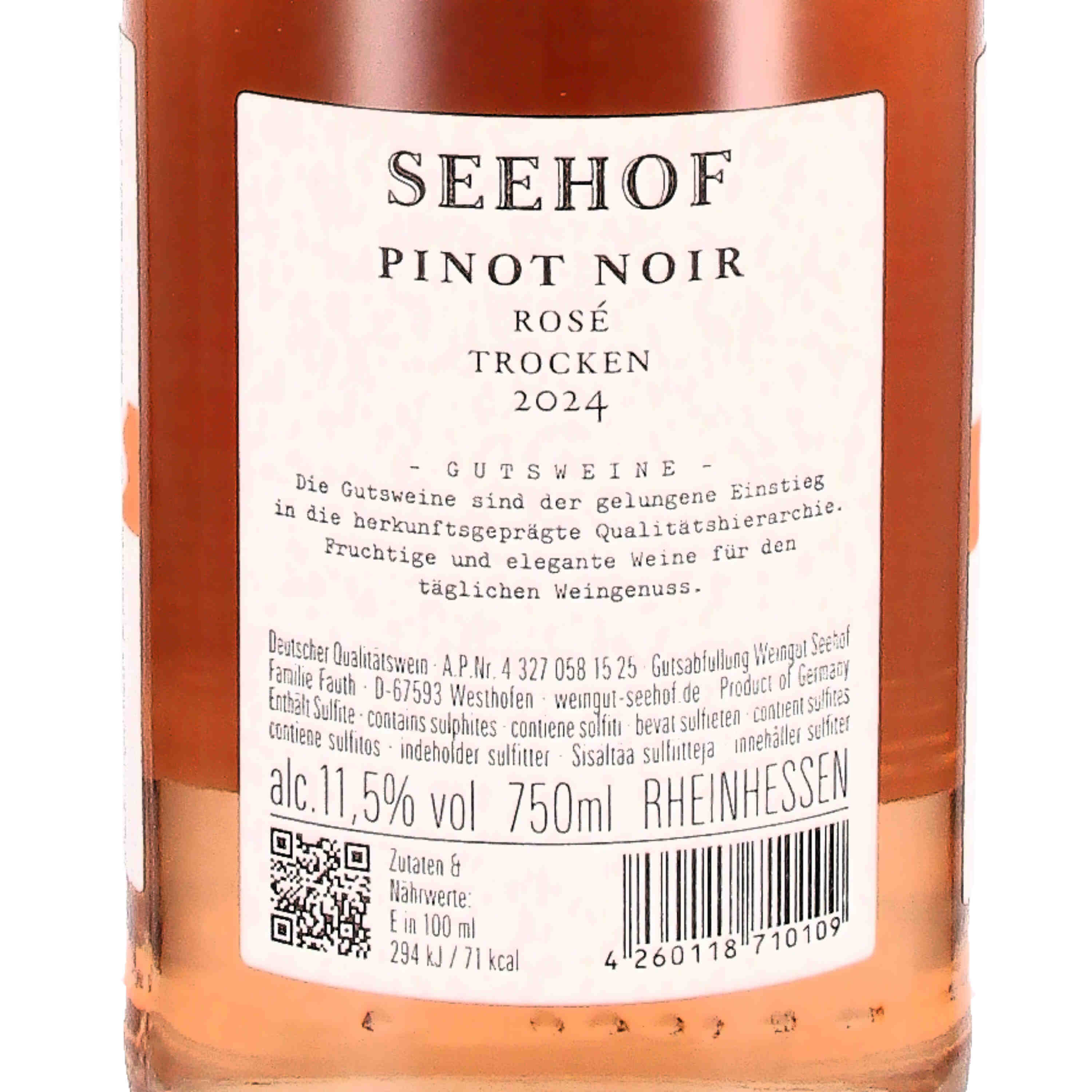 Pinot Noir Rosé trocken 2024