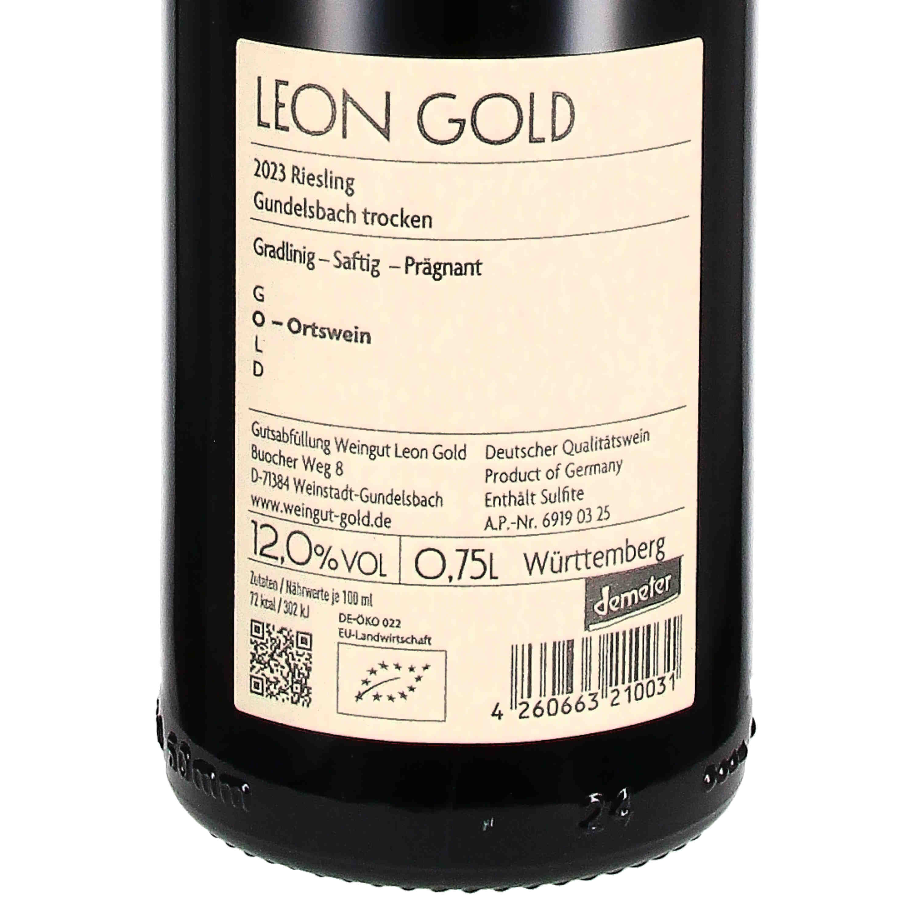 Riesling Gundelsbach 2023 (bio)