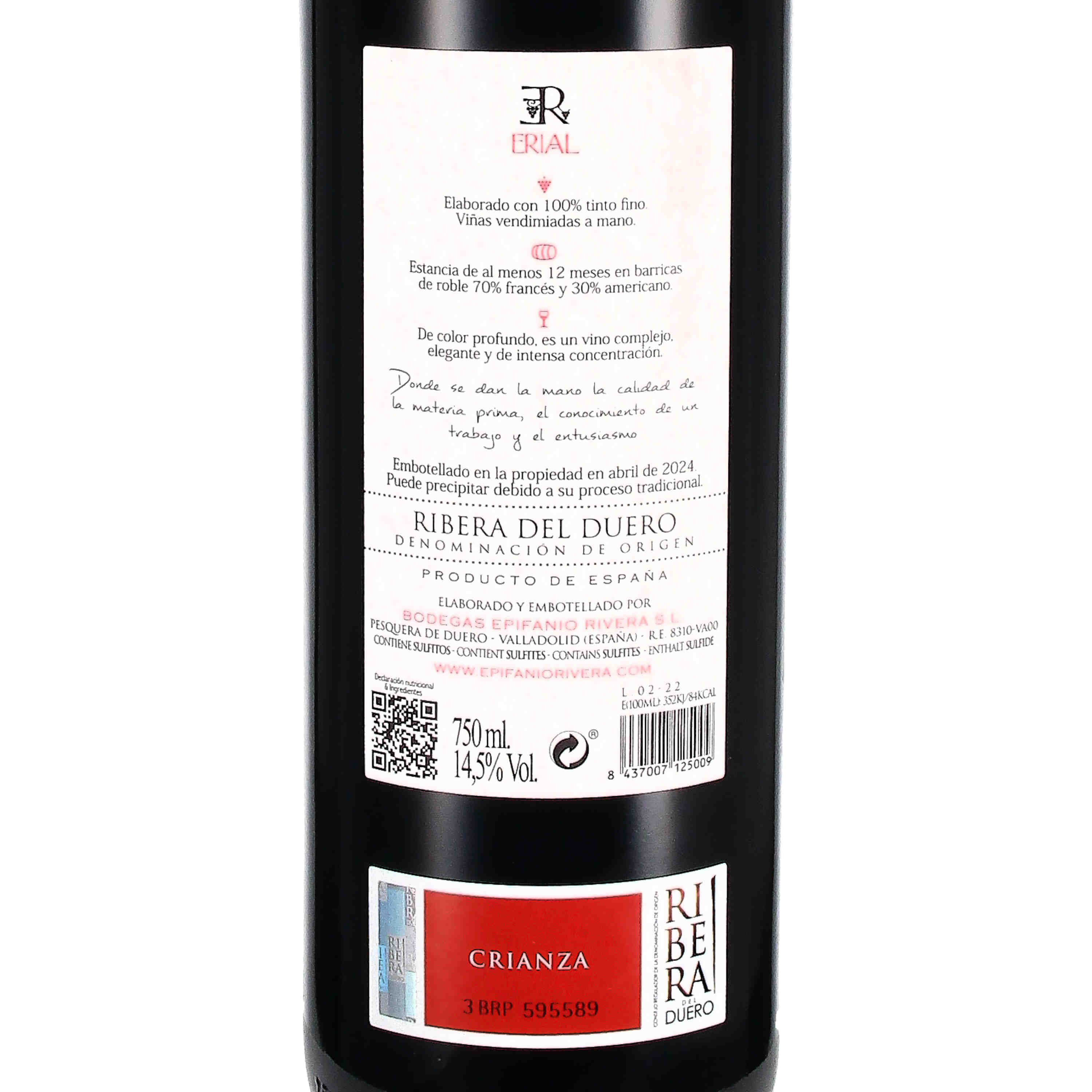 Erial Tinto Crianza Ribera del Duero D.O. 2022