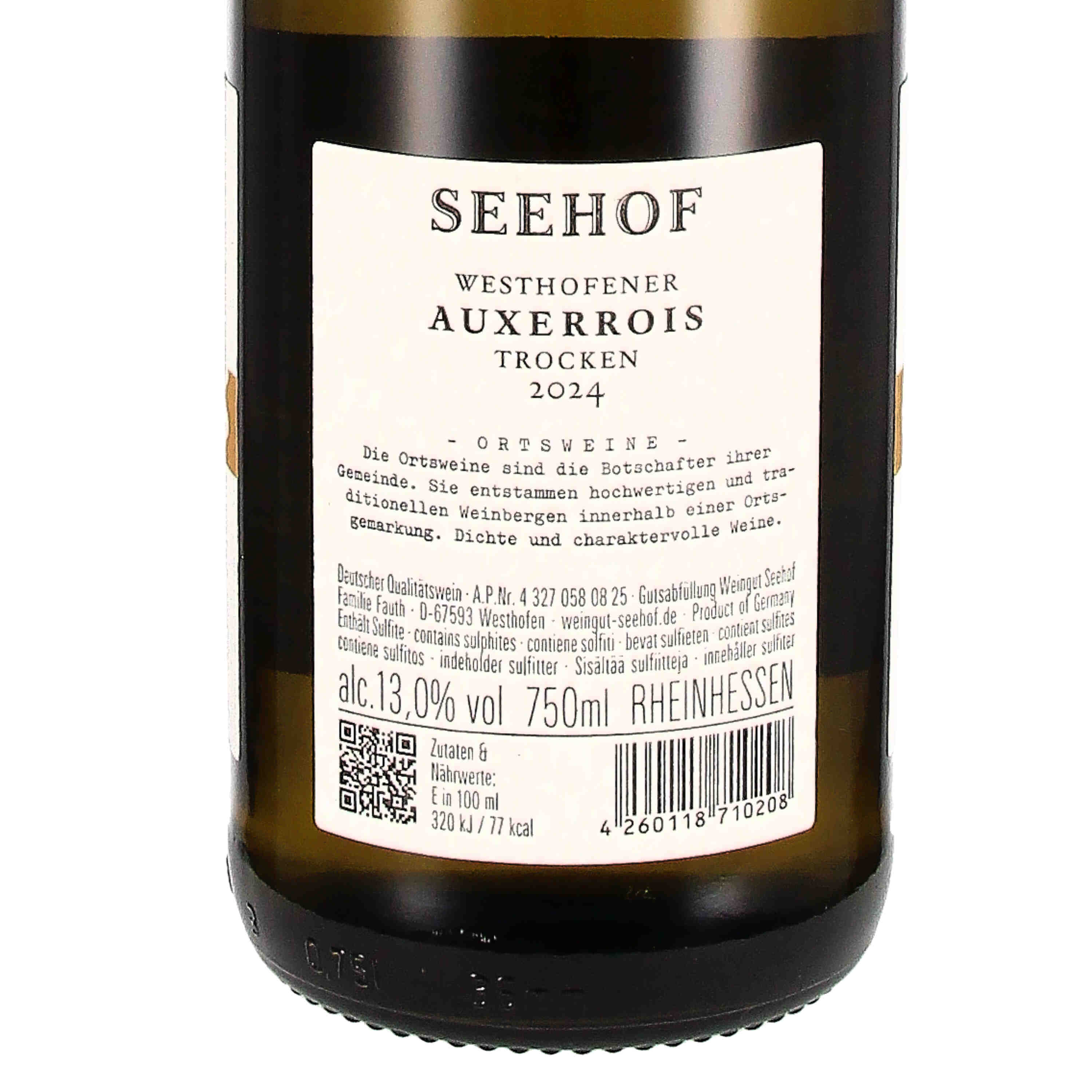 Auxerrois Westhofen "Vom Kalkstein" 2024