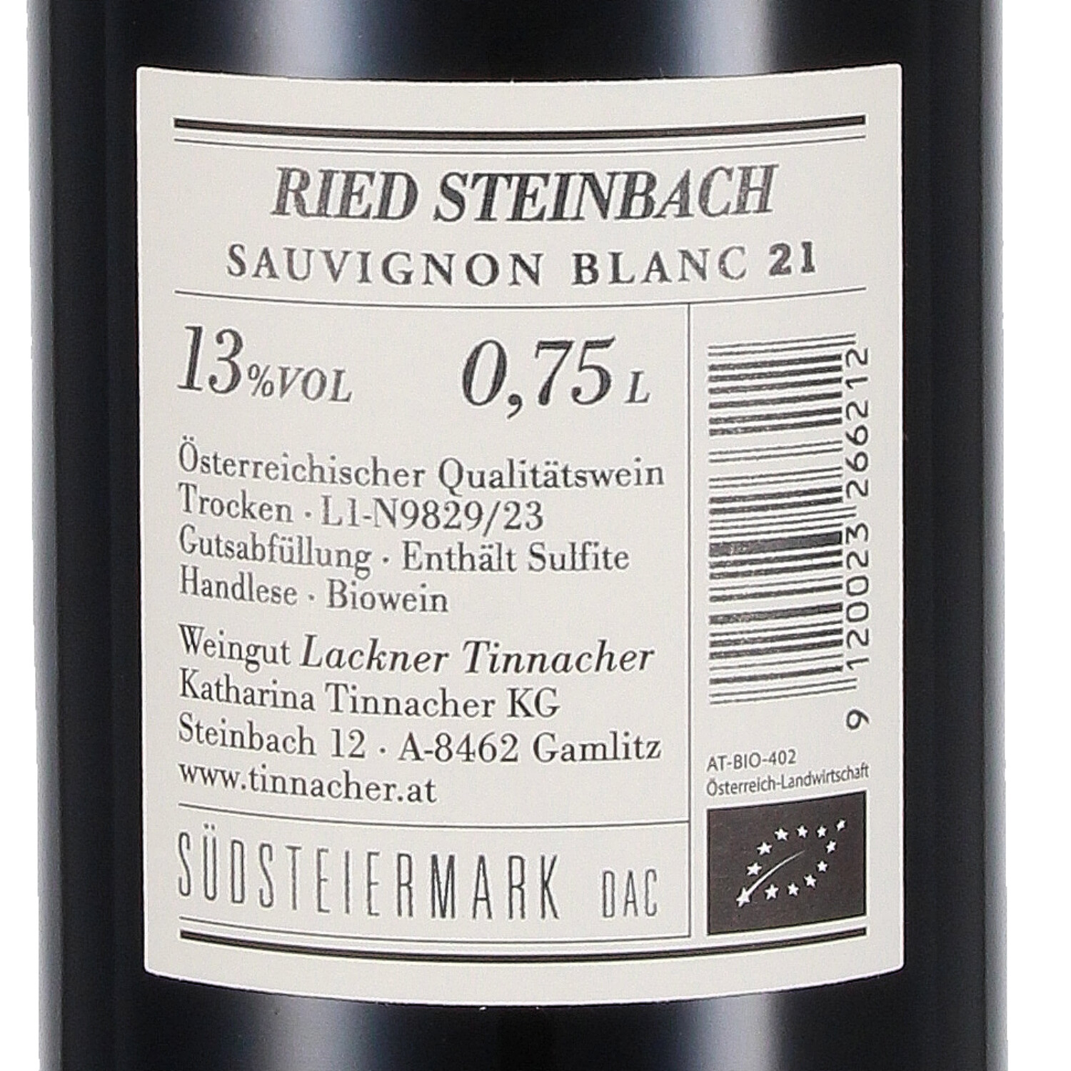 Sauvignon Blanc Steinbach Erste STK Lage 2021, Qw (bio)