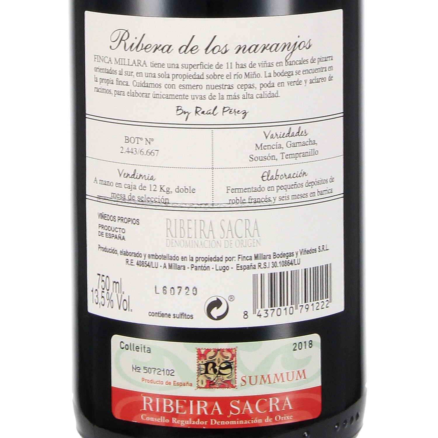 Ribera de los Naranjos Tinto D.O Ribeira 2018