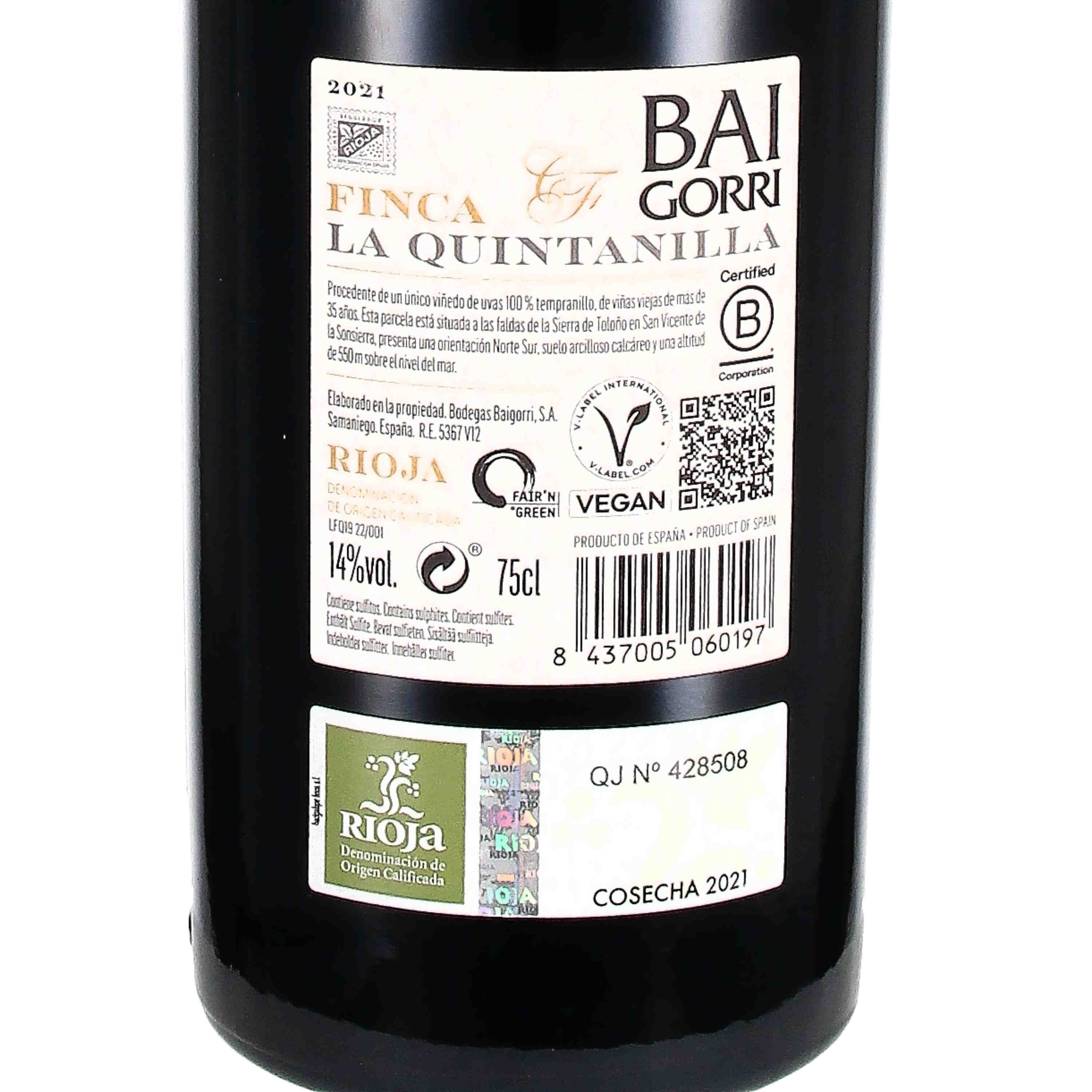"Finca La Quintanilla" Rioja DOCa 2021