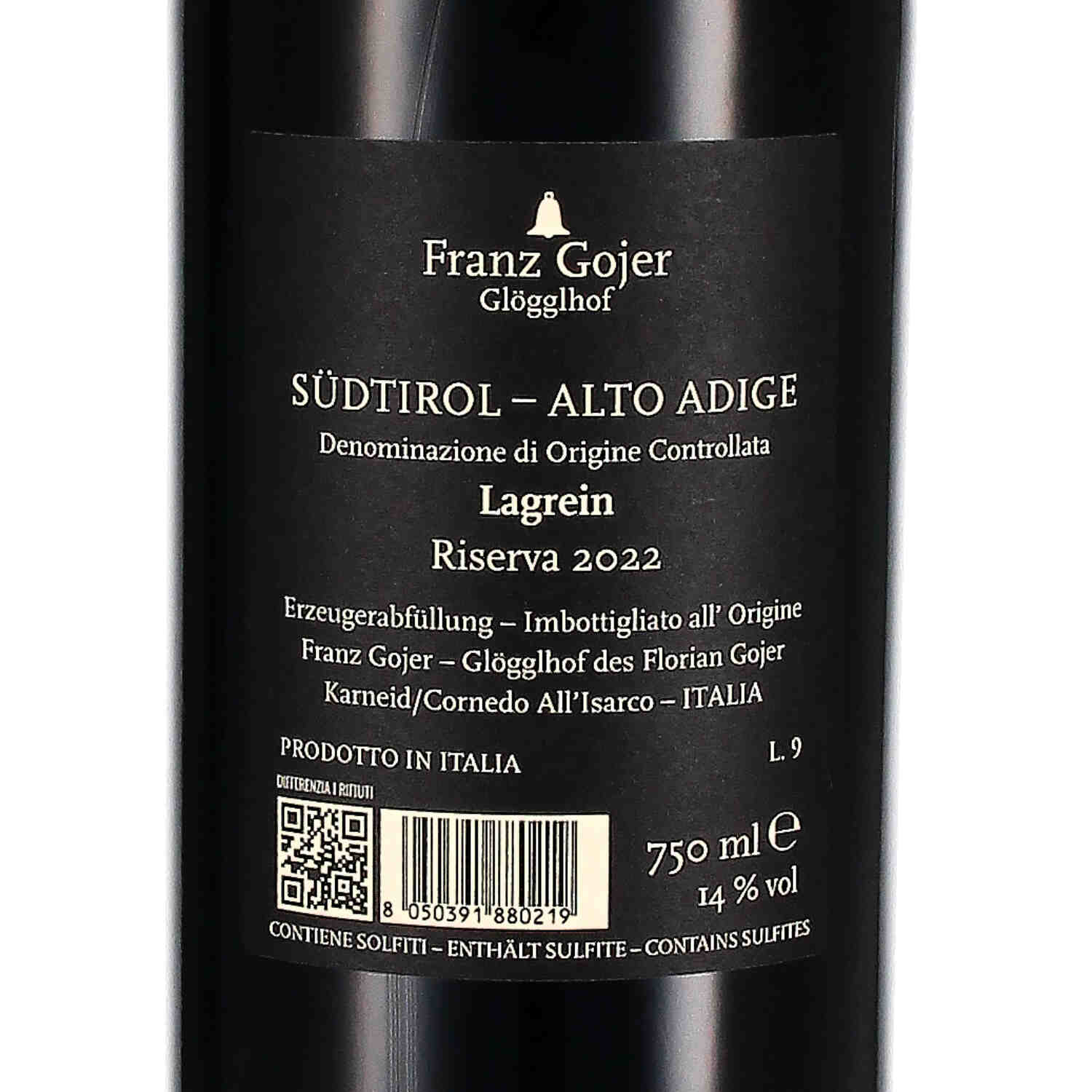 Lagrein Riserva Südtirol DOC 2022