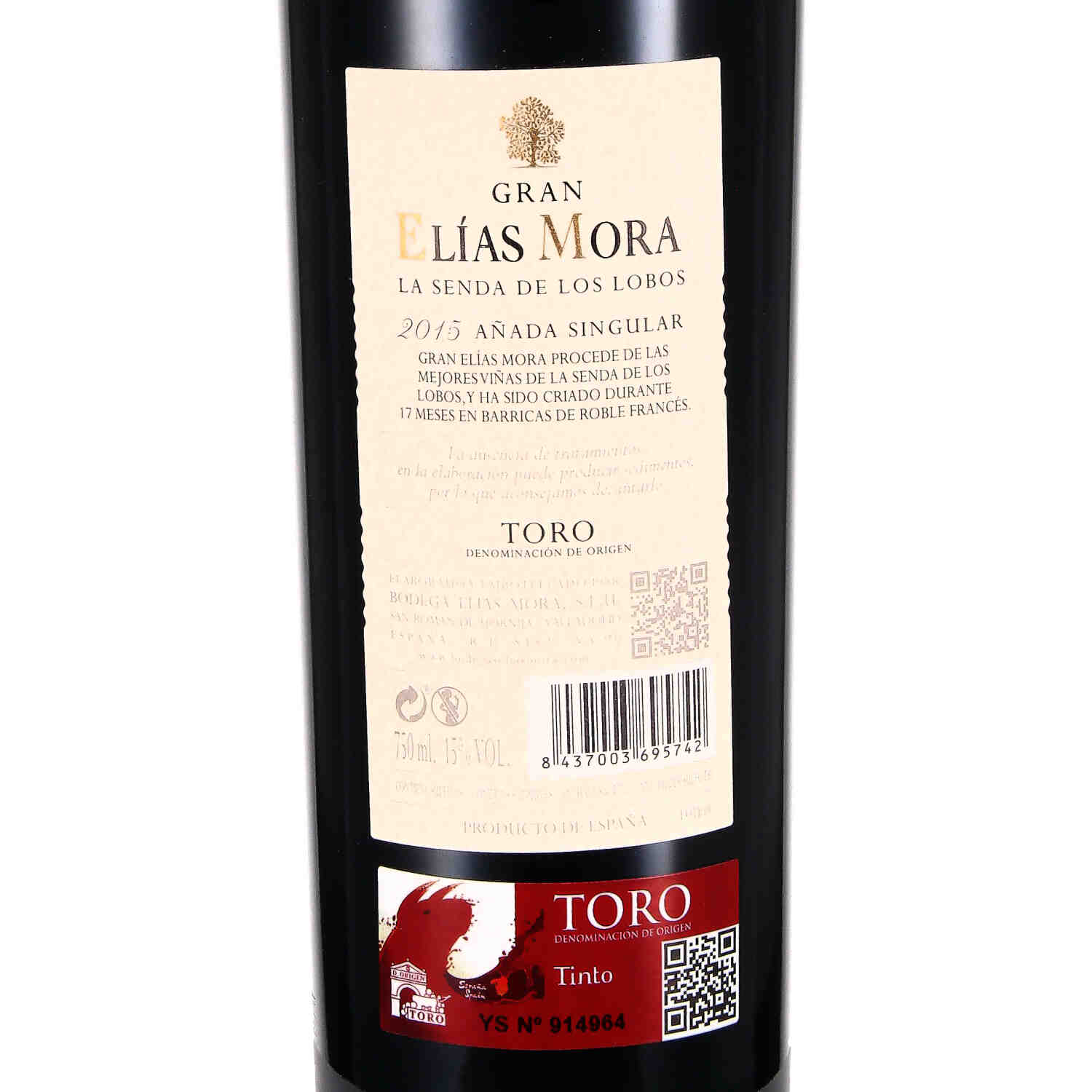 Gran Elias Mora 2015 Toro D.O.