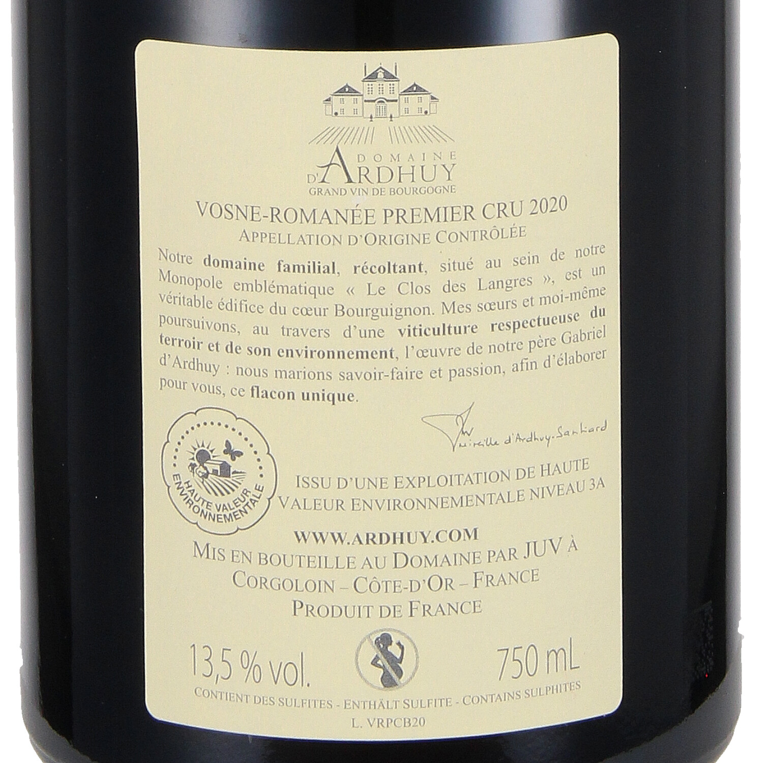 Vosne-Romanée 1er Cru Les Chaumes AOC 2020