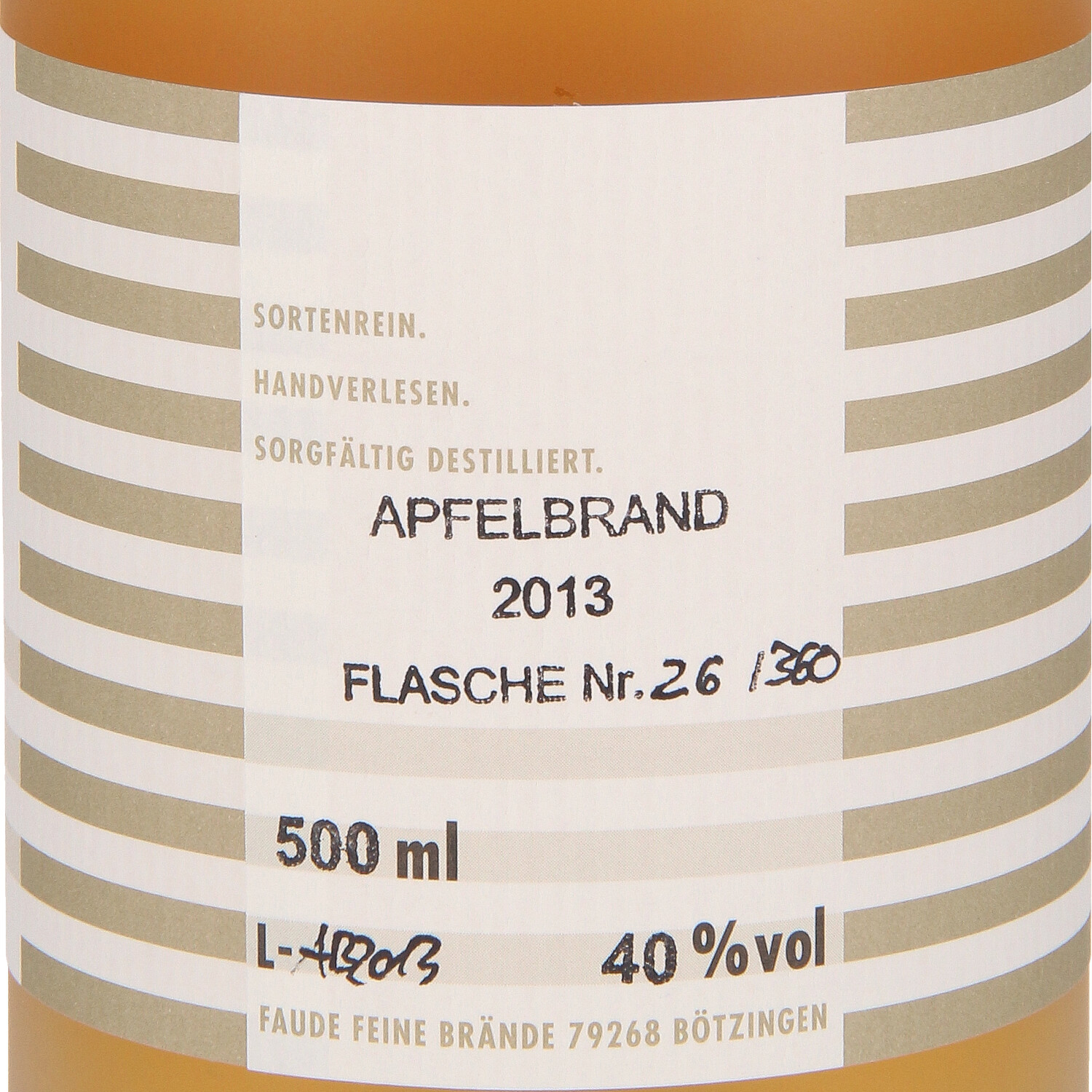 Apfelbrand 3 Jahre im Eichenfass gereift, 40 % Vol.