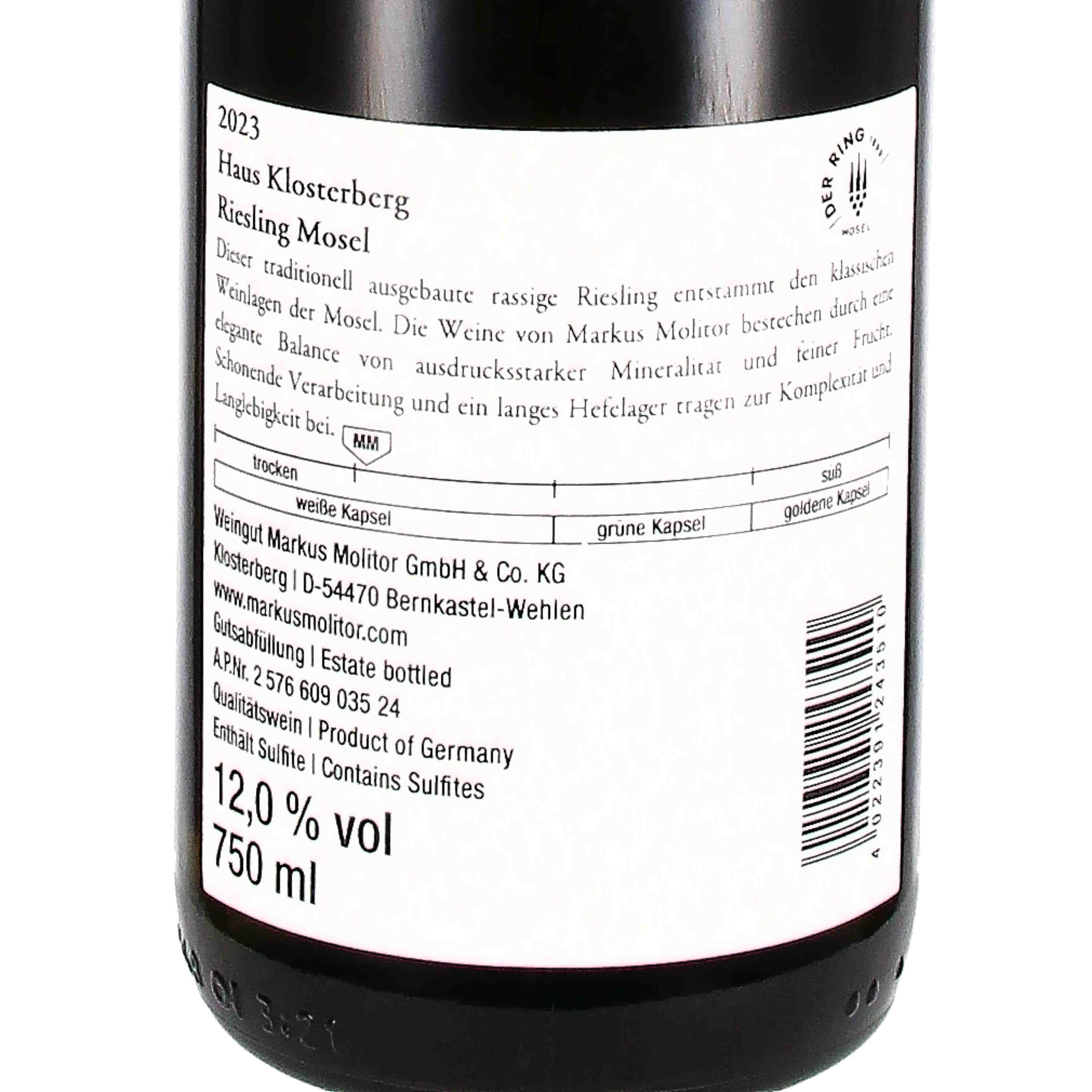 Riesling trocken" Haus Klosterberg" 2023