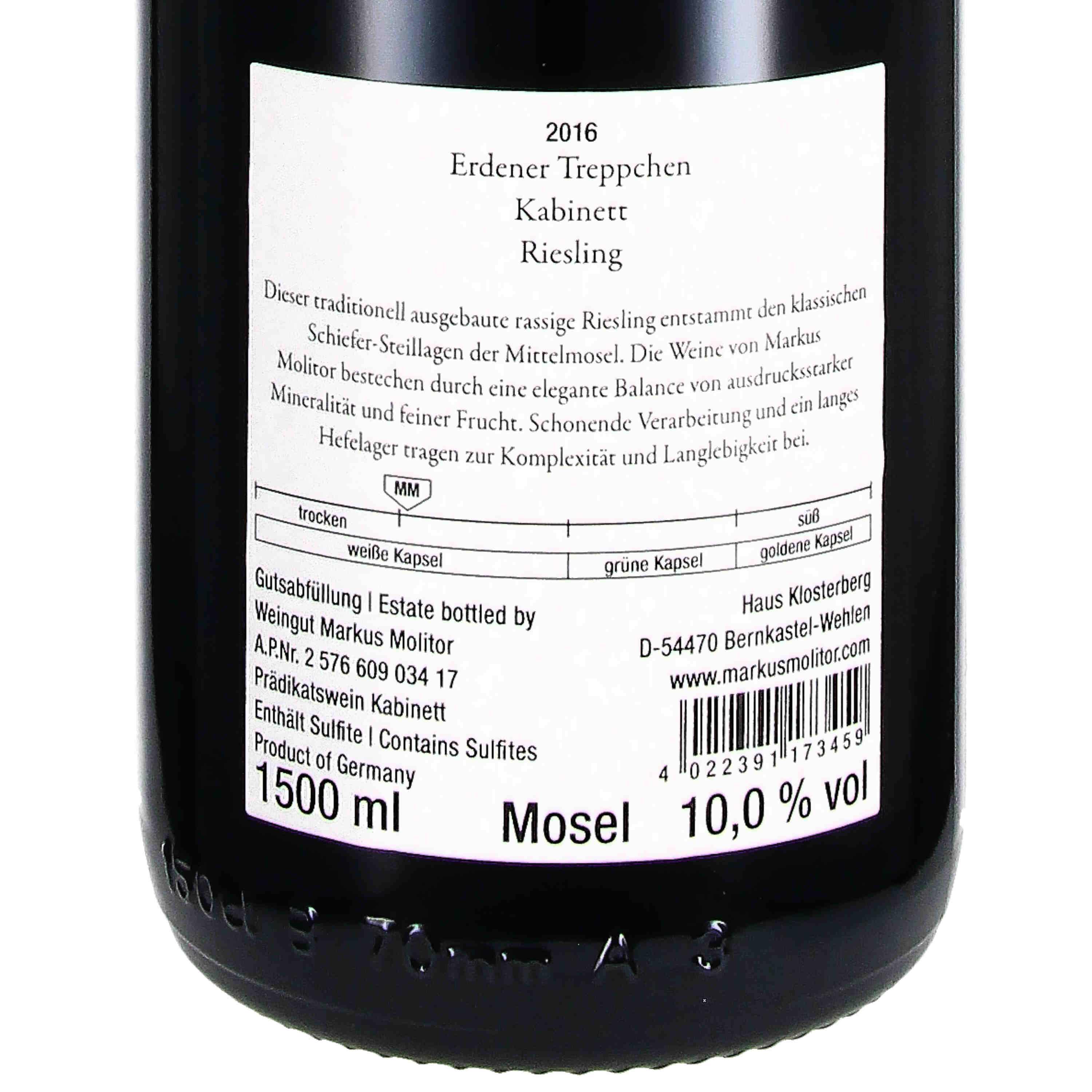 Riesling Kabinett trocken Erdener Treppchen 2016, Pw - Magnum