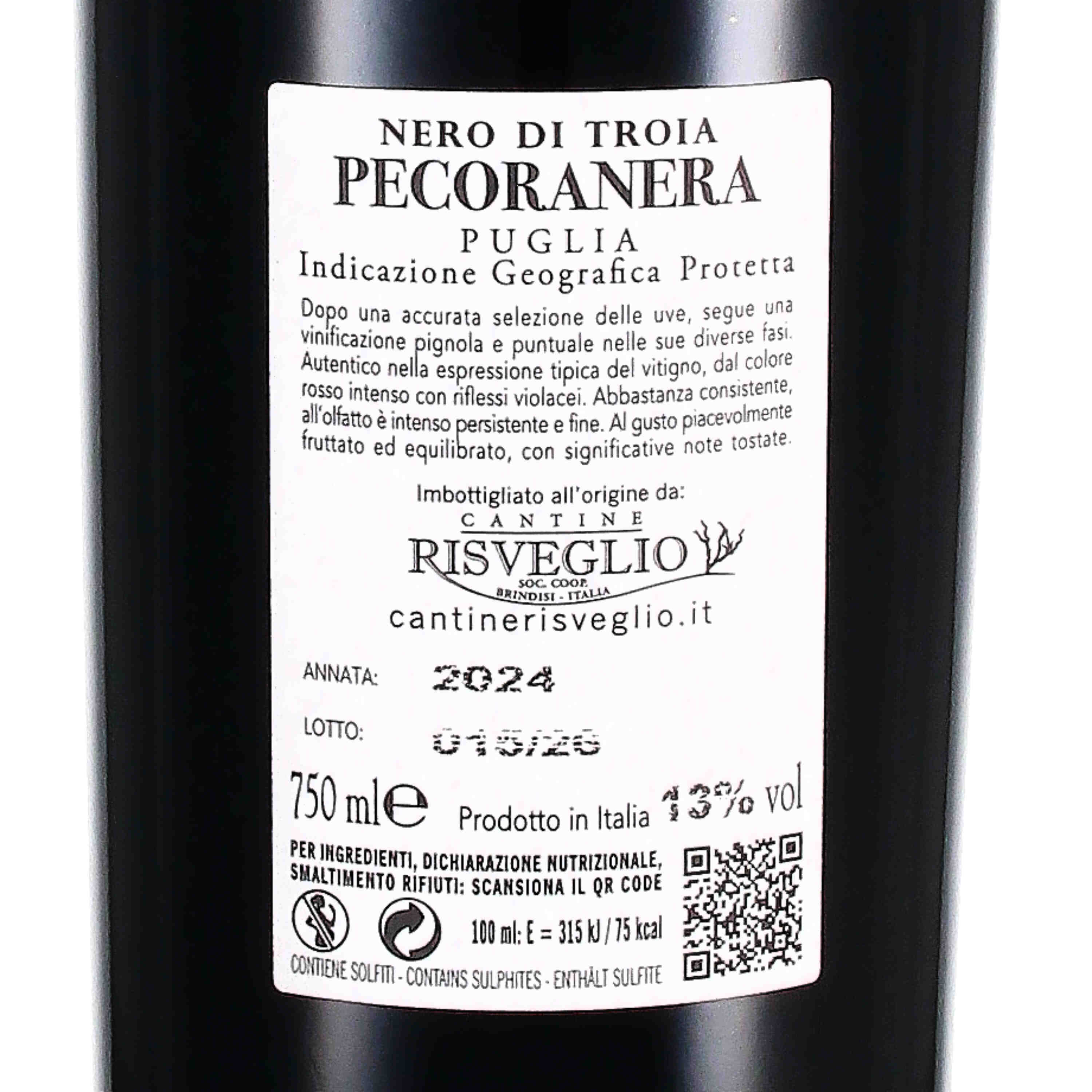Nero di Troja Puglia Rosso IGP "Pecoranera" 2024